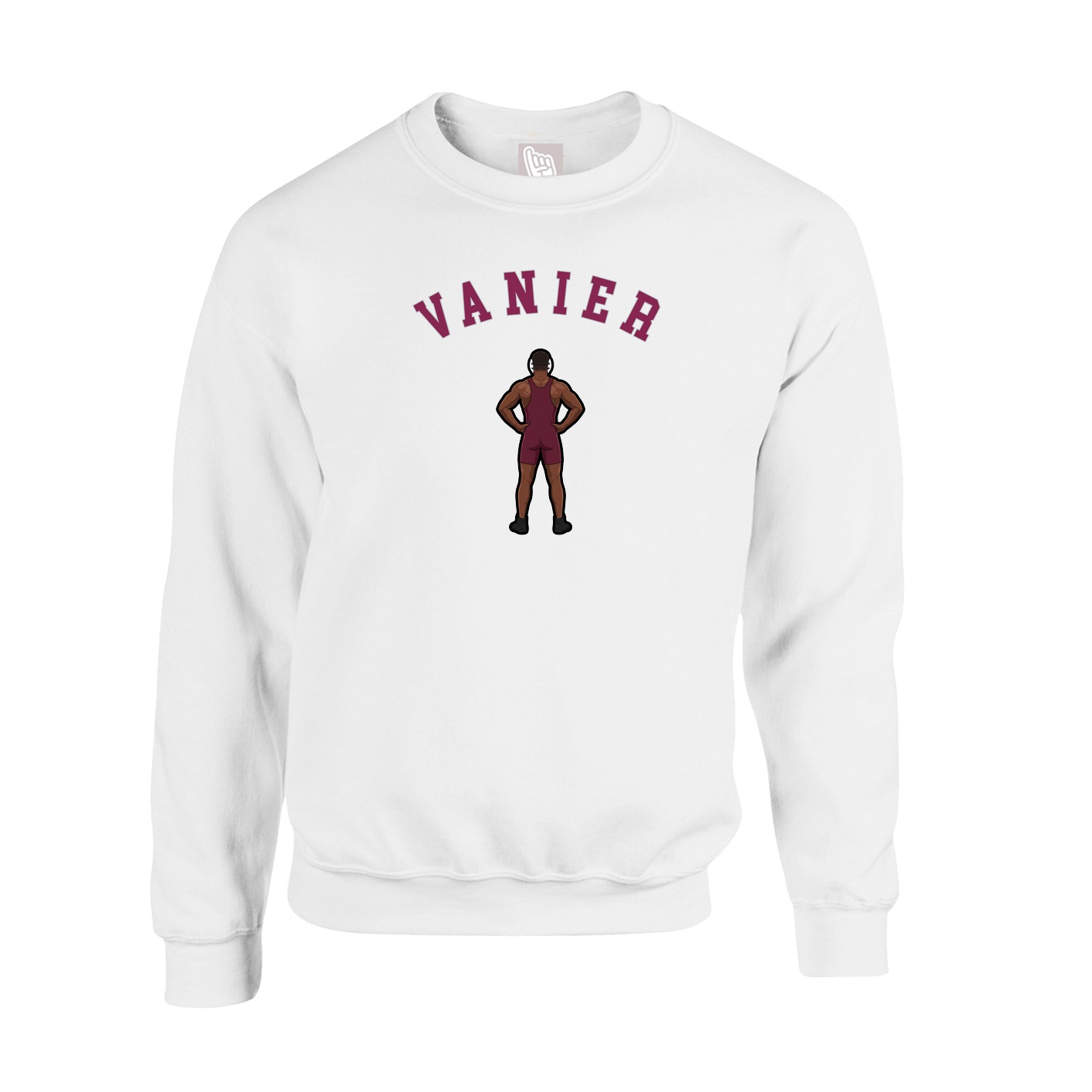 Fleece Crew — Shirsey Arch in White
