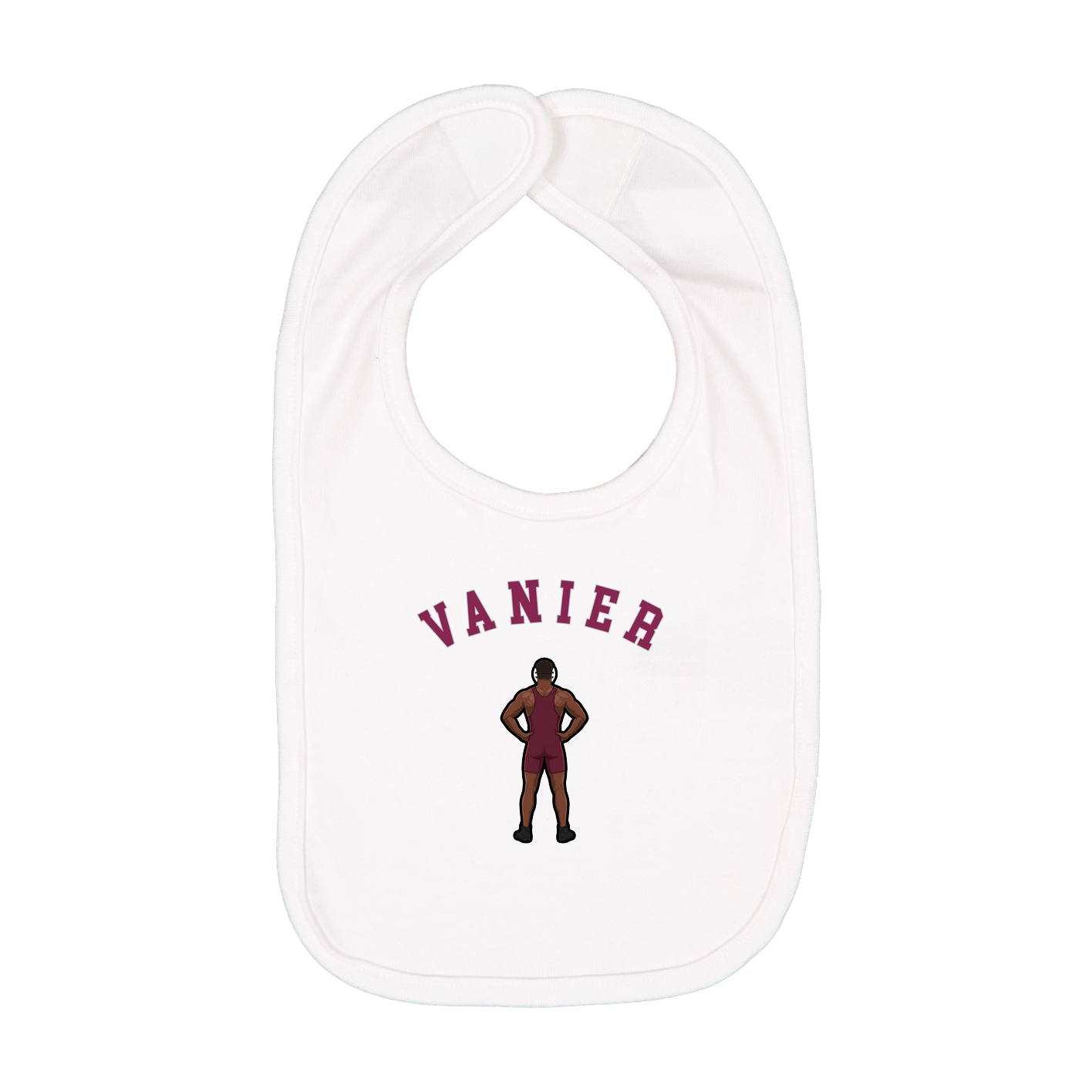 Infant Bib — Shirsey Arch in White