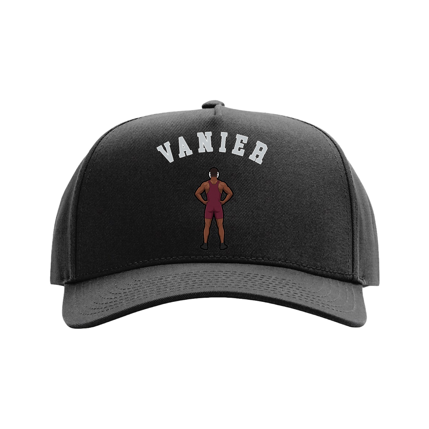 Full Fabric Five-Panel Champ Cap — Shirsey Arch in Black