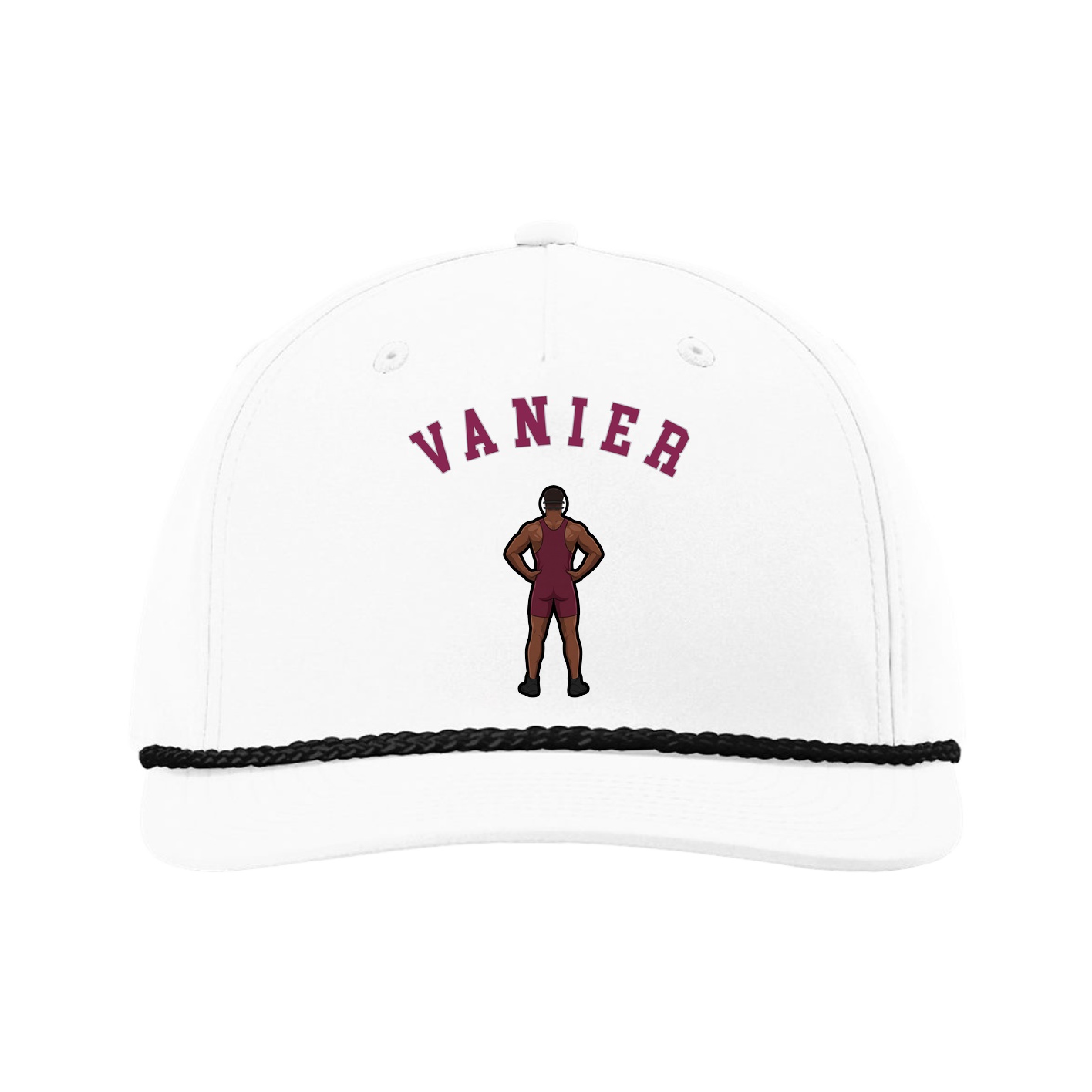 Five-Panel Classic Rope Cap — Shirsey Arch in White