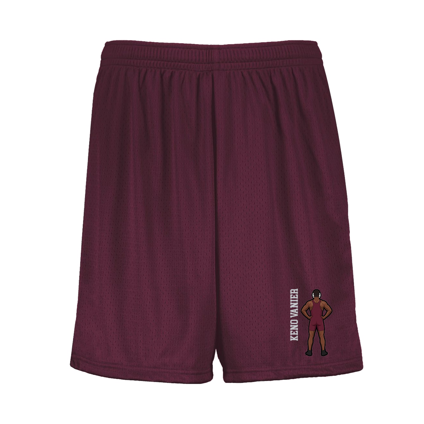 Shorts — Name Vertical in Maroon