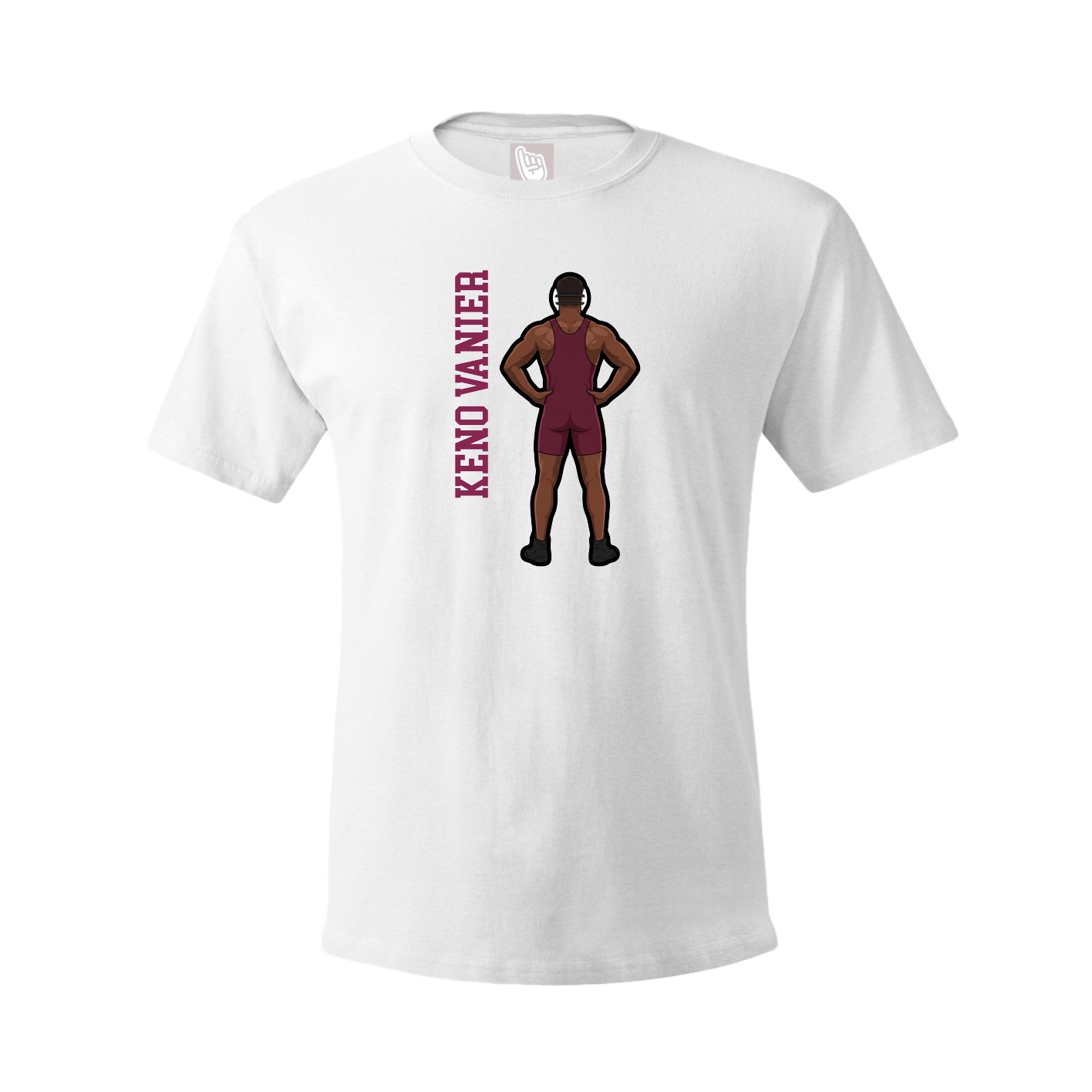 Tee — Name Vertical in White