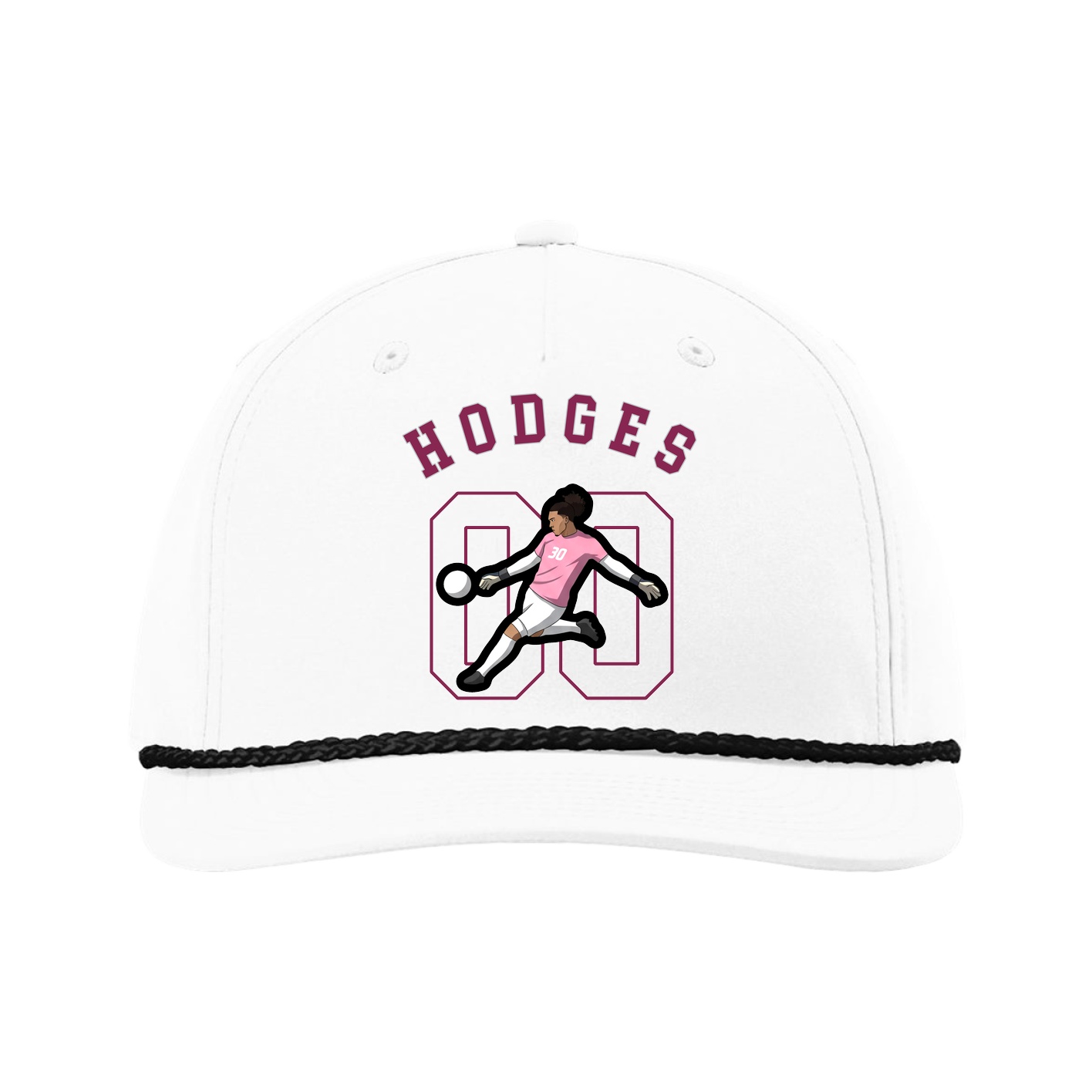 Five-Panel Classic Rope Cap — Shirsey Arch in White