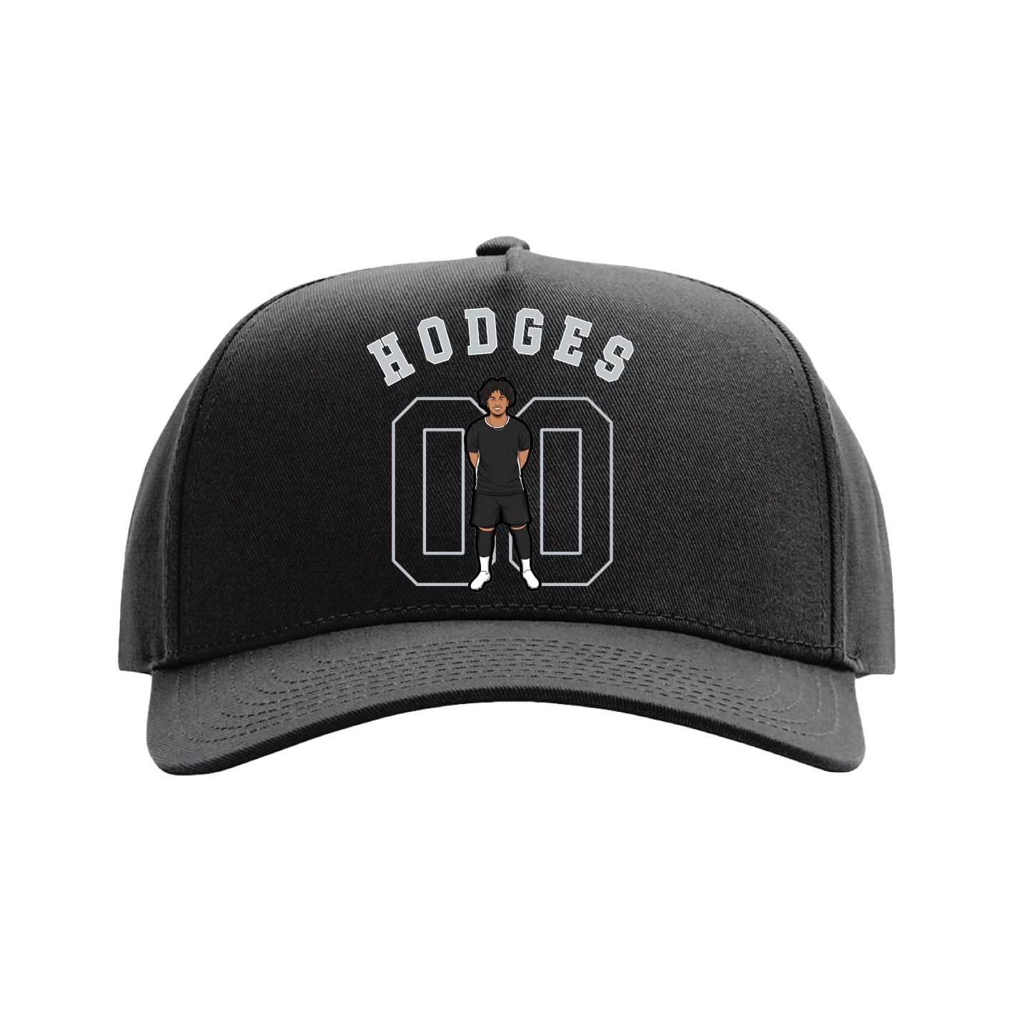 Full Fabric Five-Panel Champ Cap — Shirsey Arch in Black