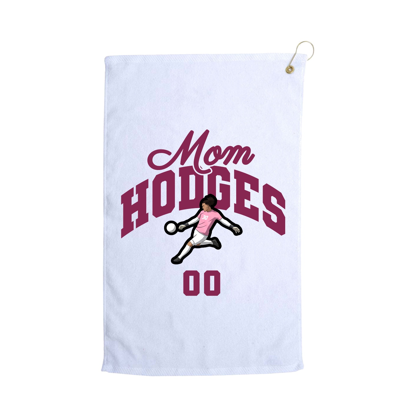 Golf Towel — Mothers Day Arch in White