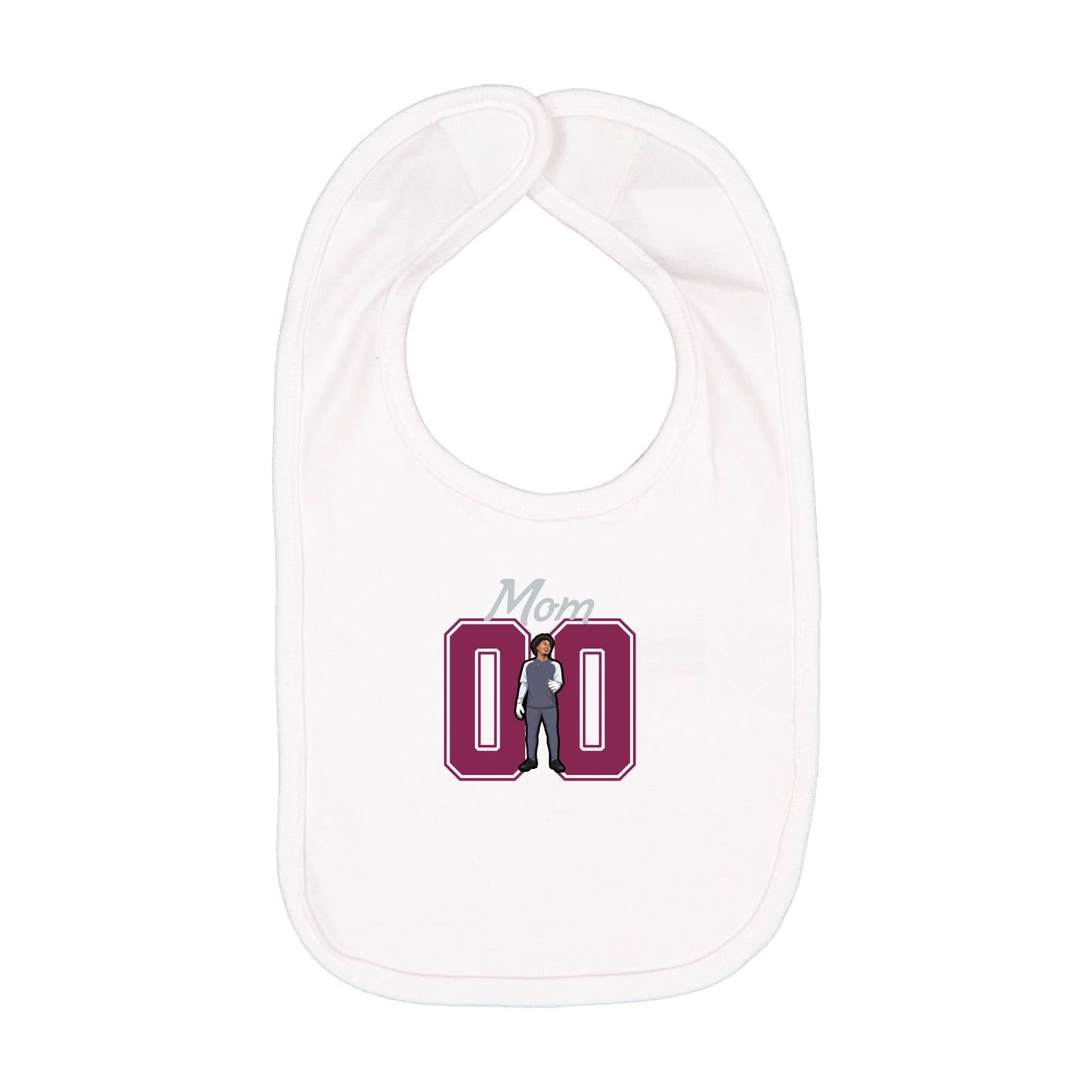 Infant Bib — Mothers Day Shirsey in White