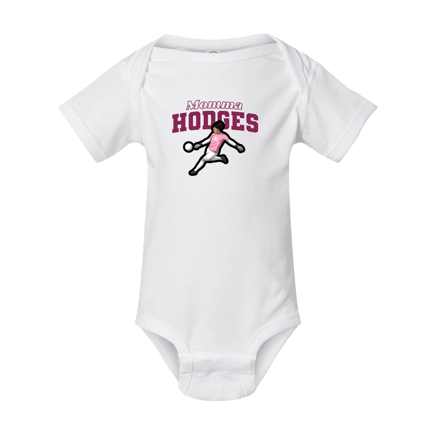 Baby Onesie — Mothers Day Block in White
