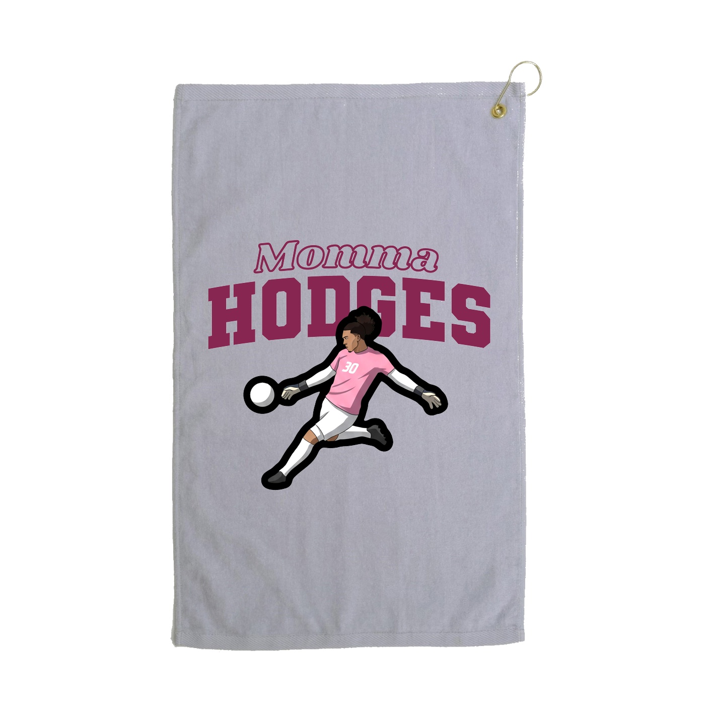 Golf Towel — Mothers Day Block in Grey