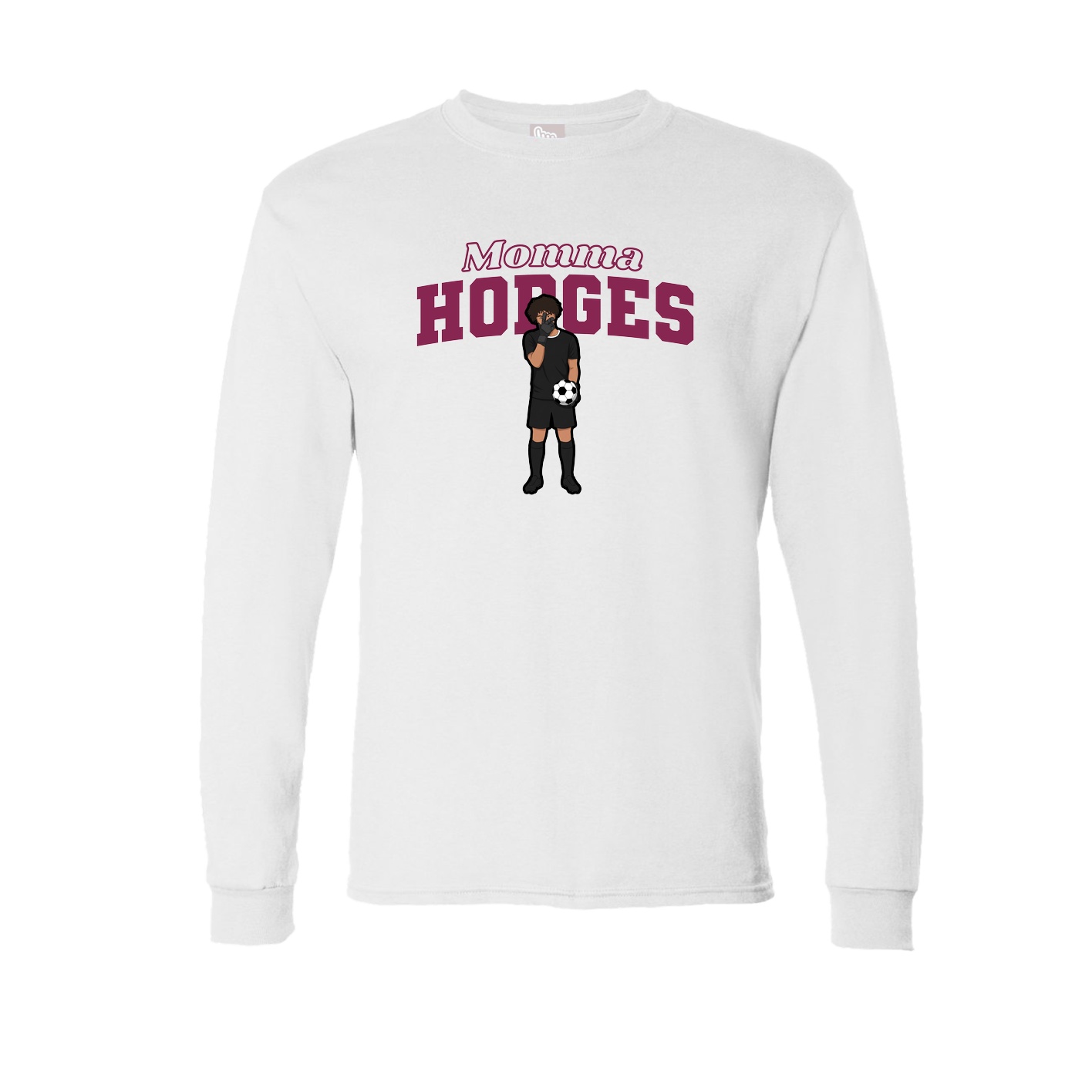 Long Sleeve Tee — Mothers Day Block in White