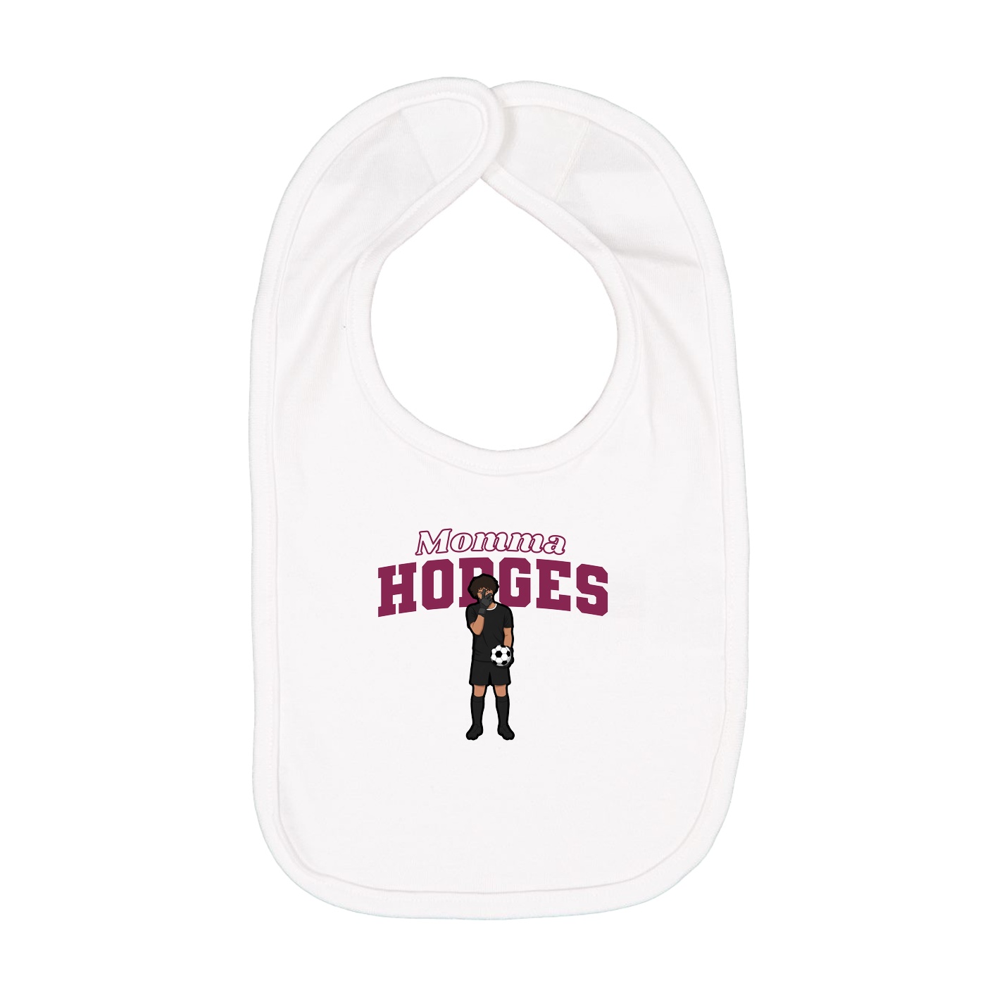 Infant Bib — Mothers Day Block in White