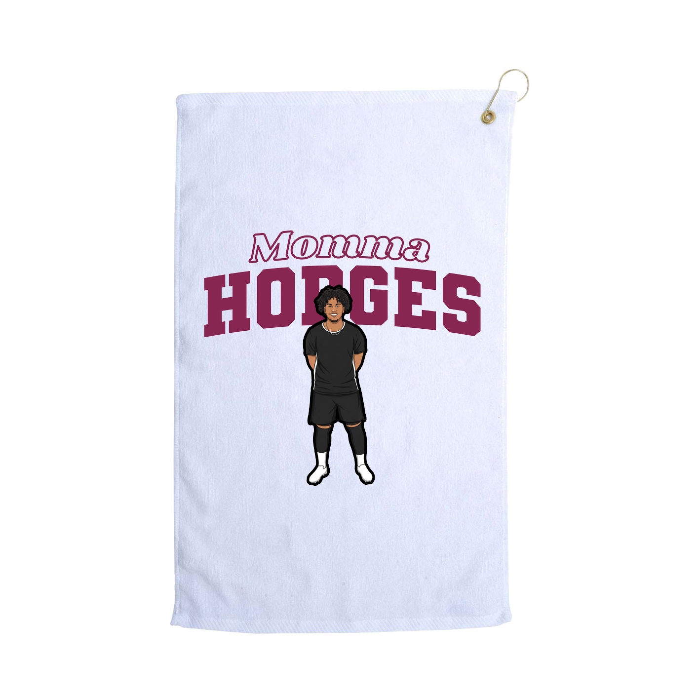 Golf Towel — Mothers Day Block in White