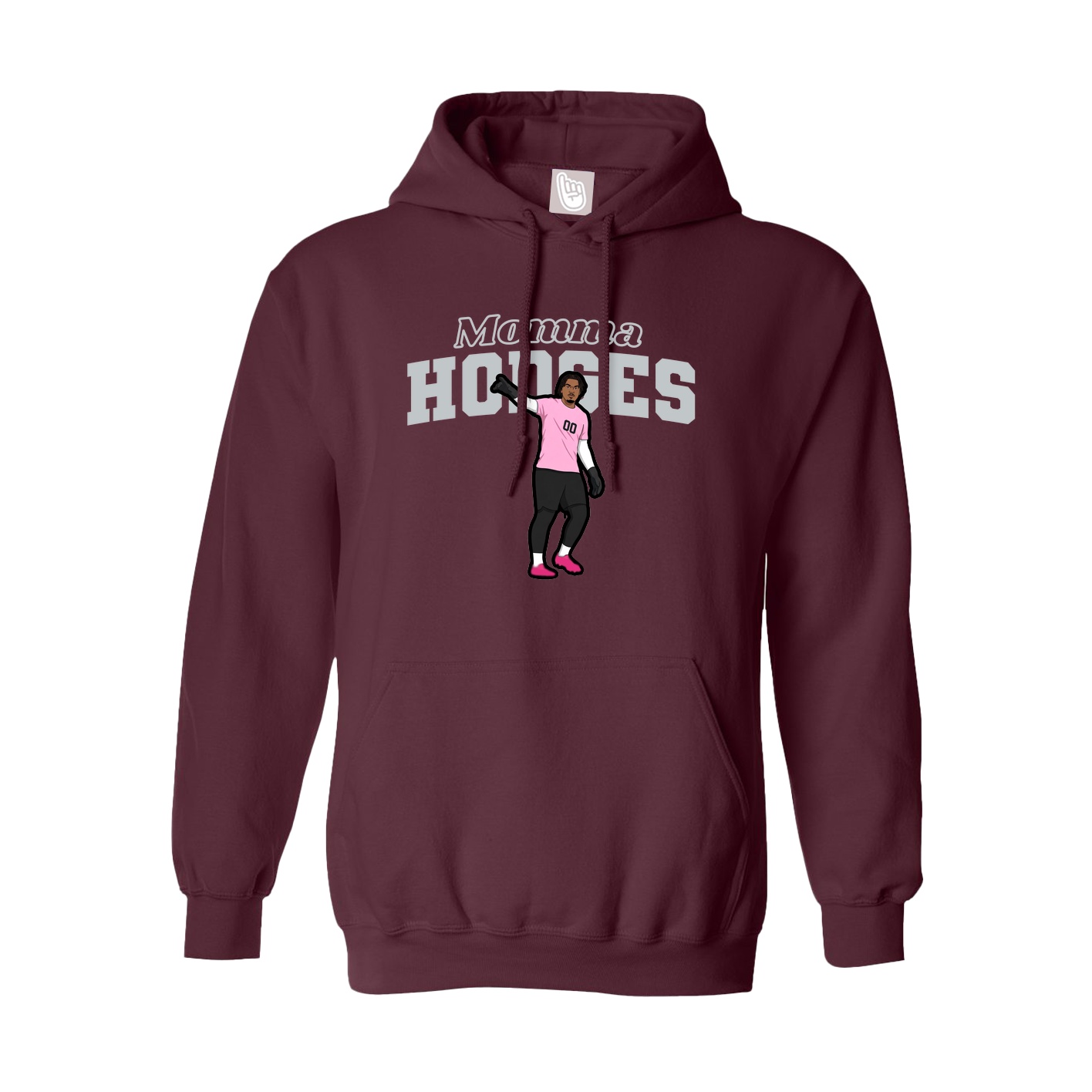Hoodie — Mothers Day Block in Maroon