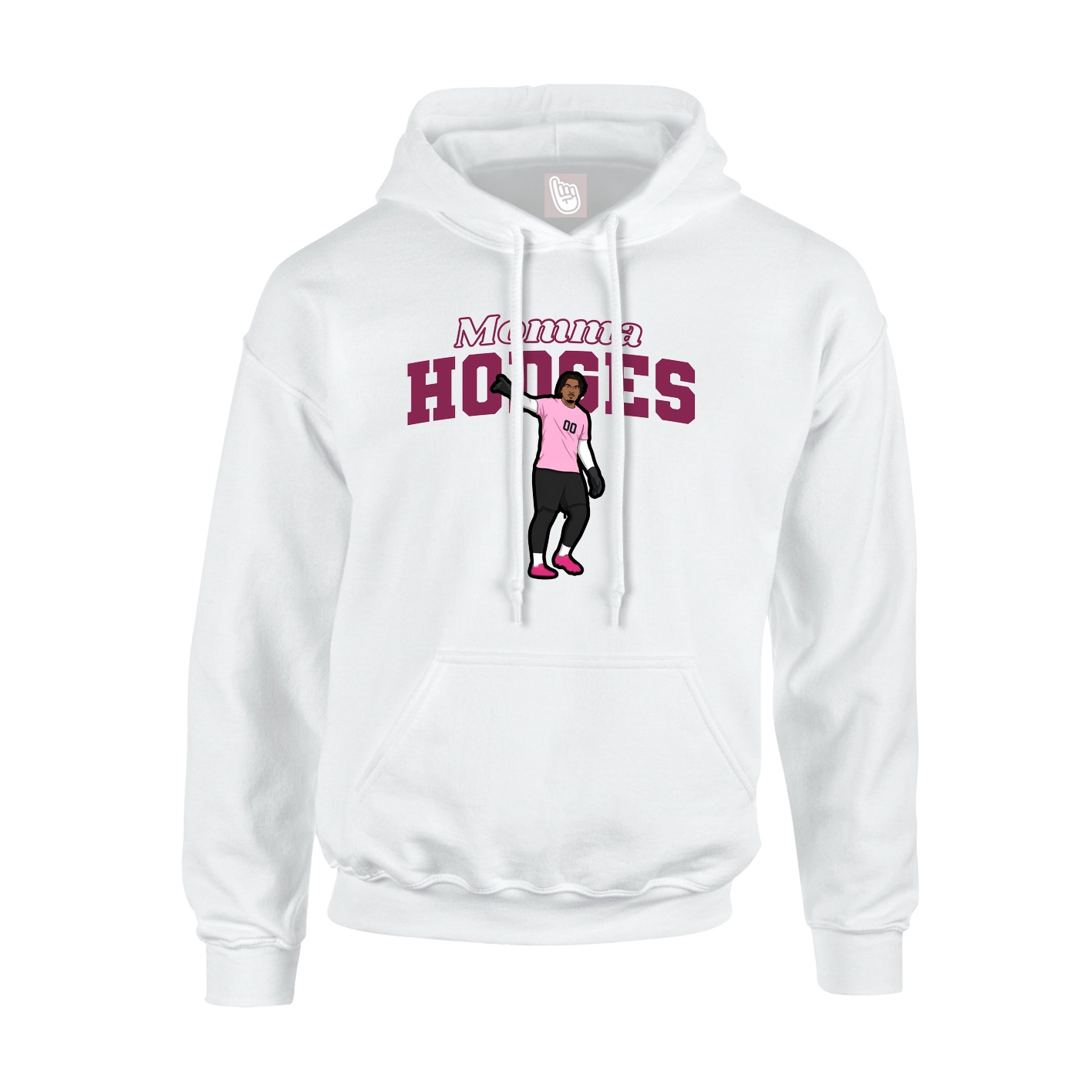 Youth Hoodie — Mothers Day Block in White
