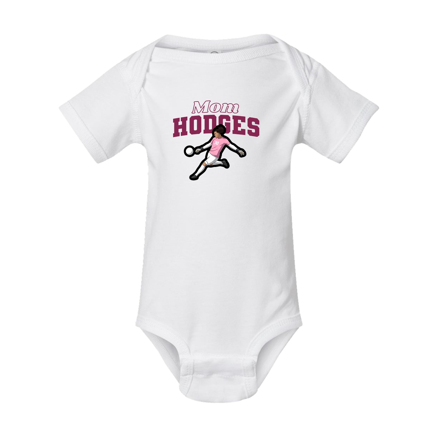 Baby Onesie — Mothers Day Block in White