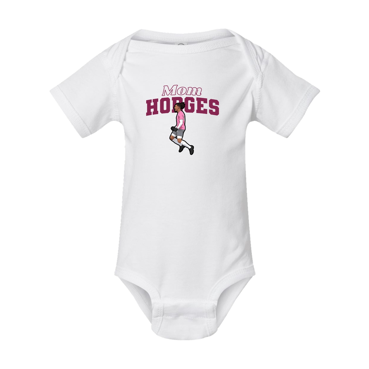 Baby Onesie — Mothers Day Block in White