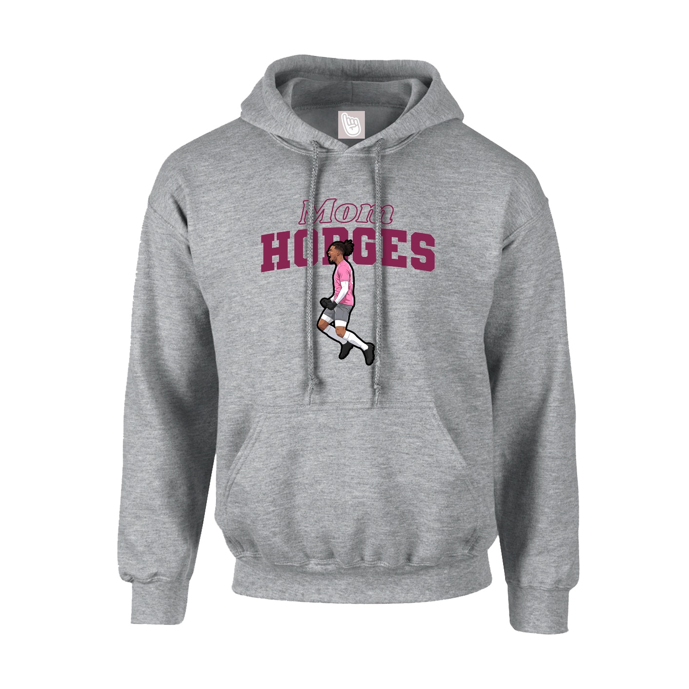 Youth Hoodie — Mothers Day Block in Grey