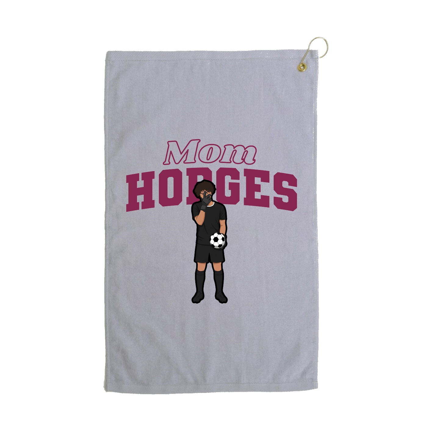 Golf Towel — Mothers Day Block in Grey