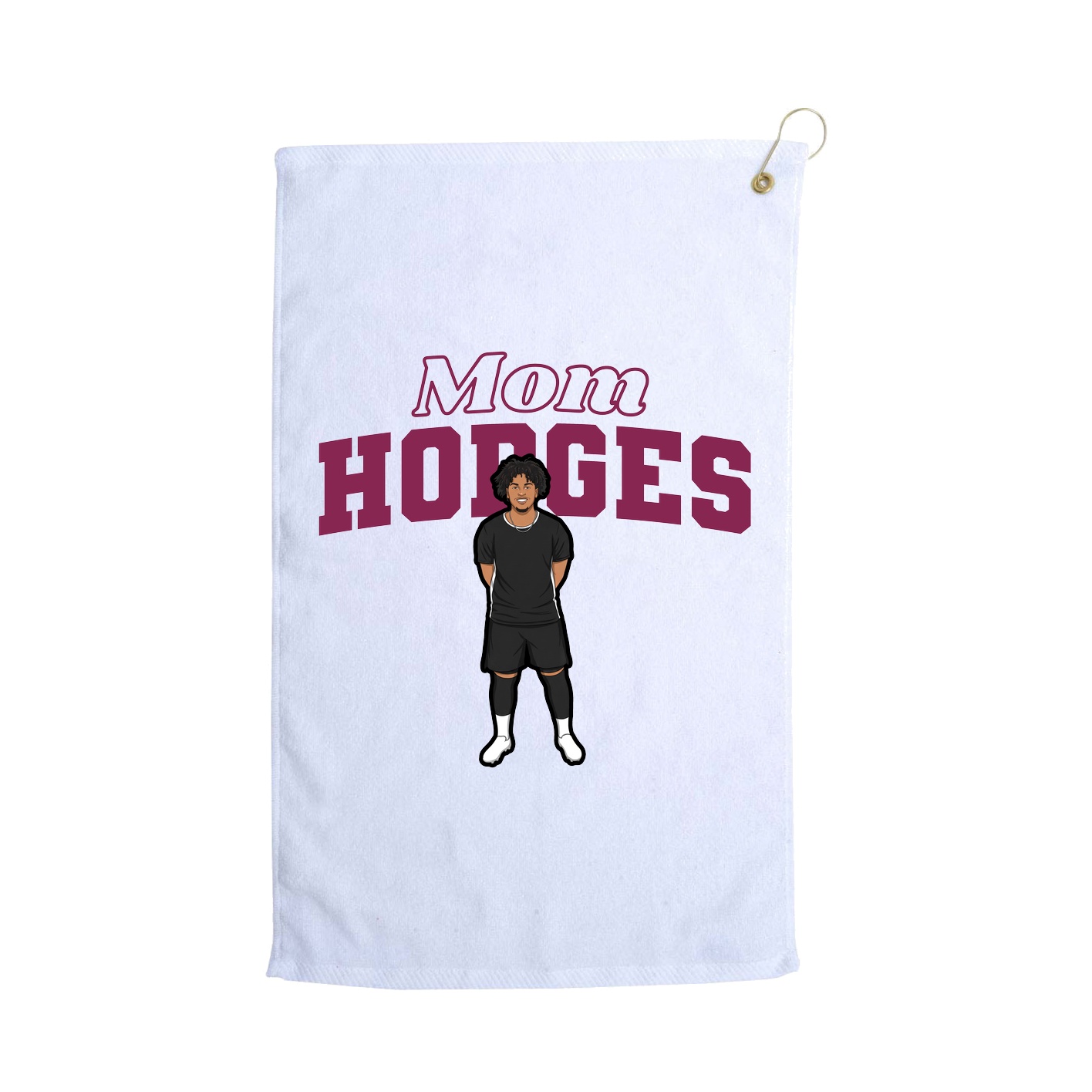 Golf Towel — Mothers Day Block in White