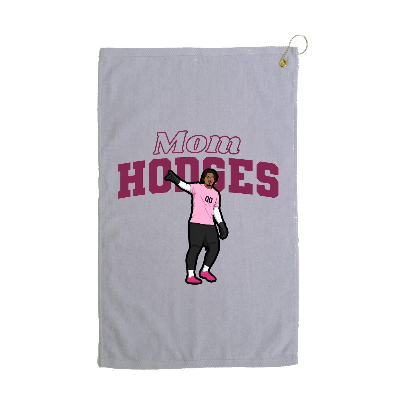 Golf Towel — Mothers Day Block in Grey
