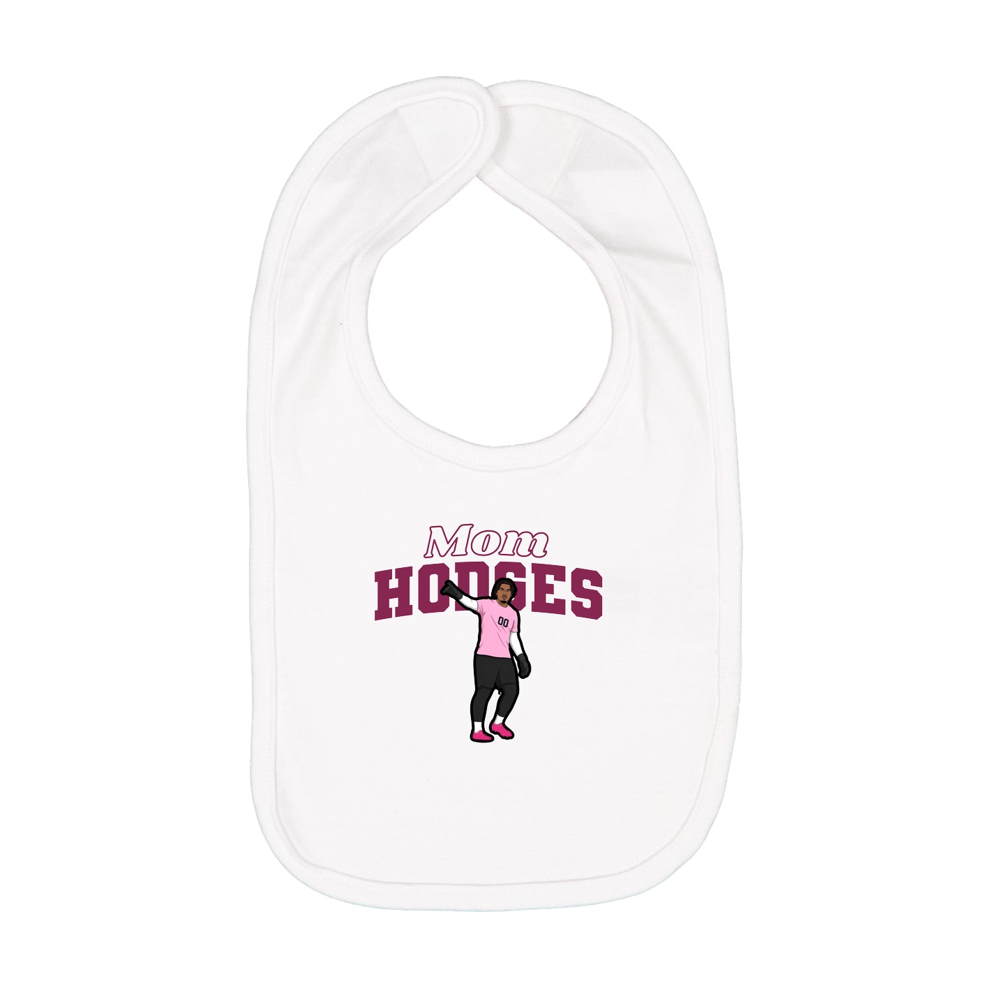Infant Bib — Mothers Day Block in White