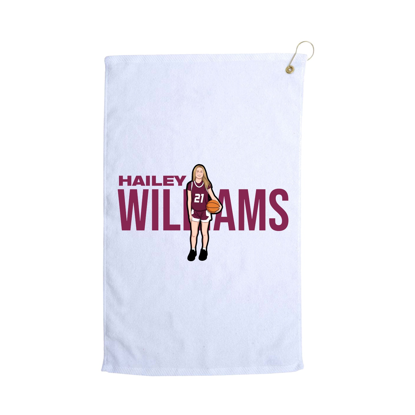 Golf Towel — Player Name in White