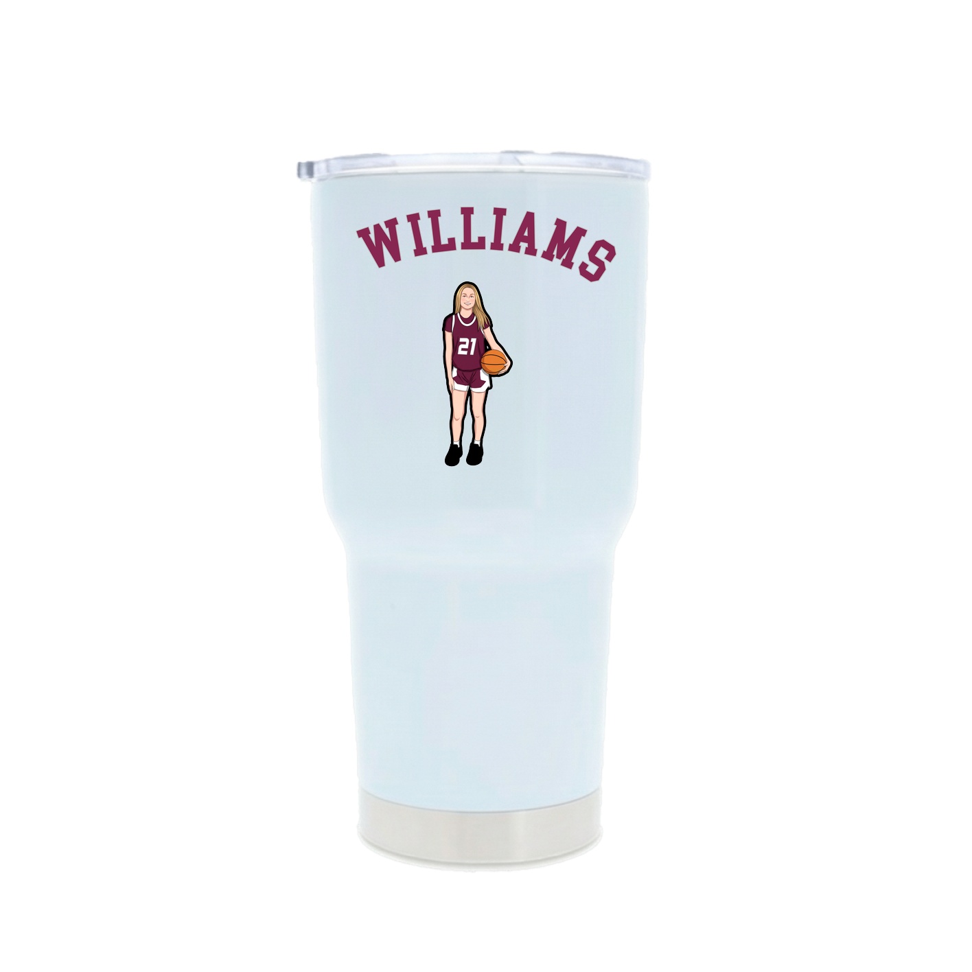 30oz Stainless Steel Tumbler — Shirsey Arch in White