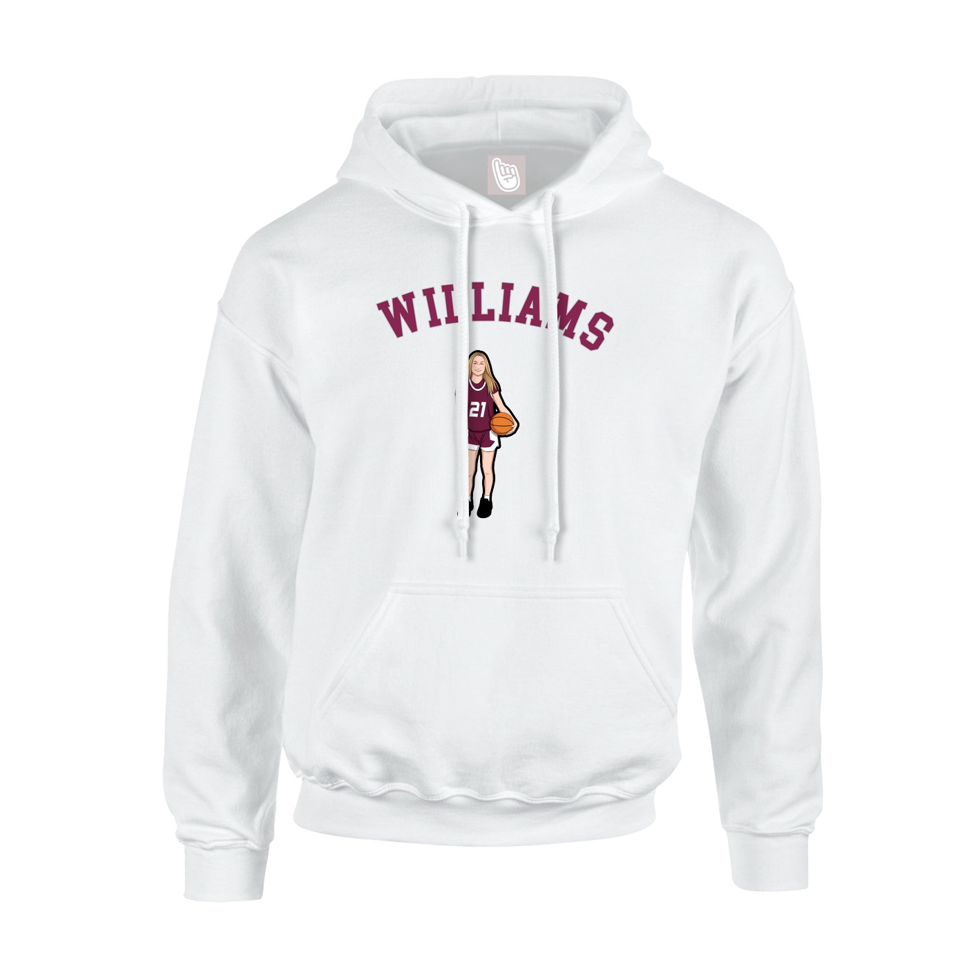 Youth Hoodie — Shirsey Arch in White