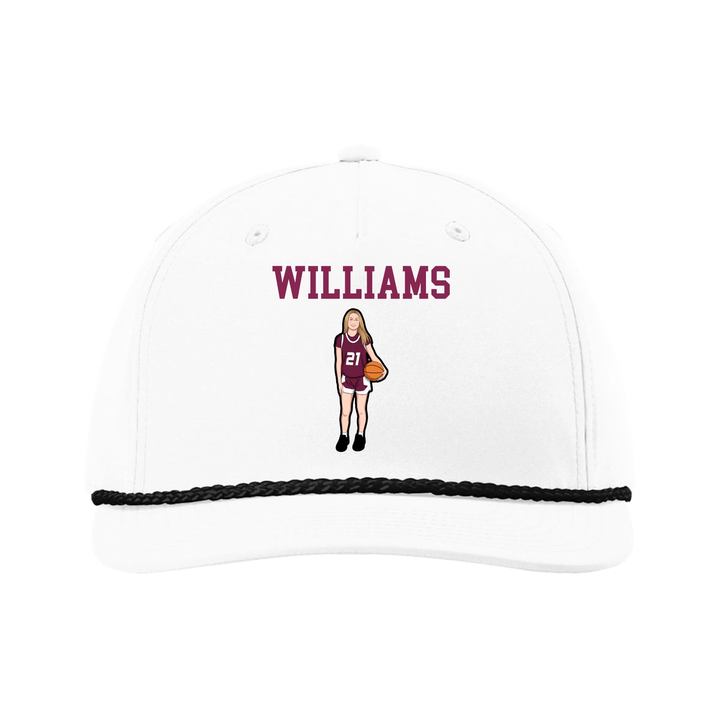 Five-Panel Classic Rope Cap — Shirsey in White