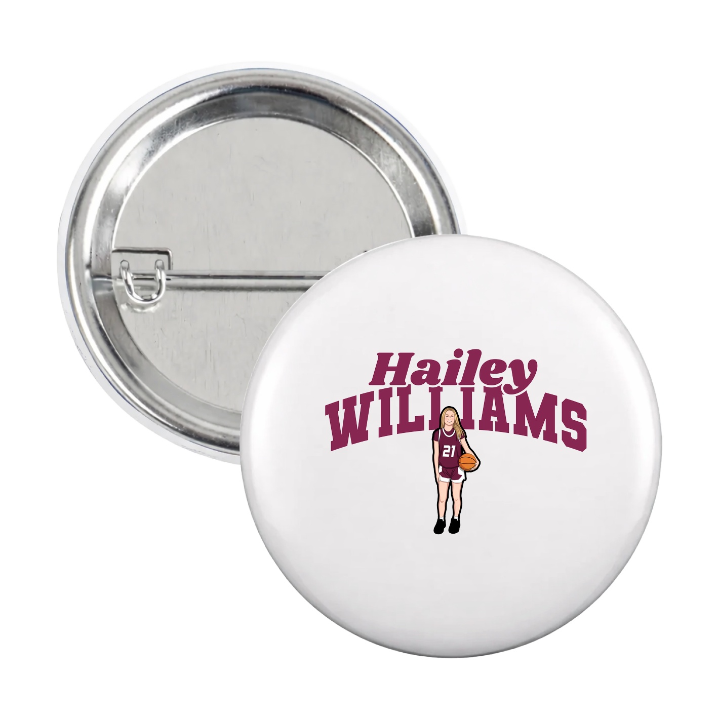 Game Day Button — Signature Arch in White