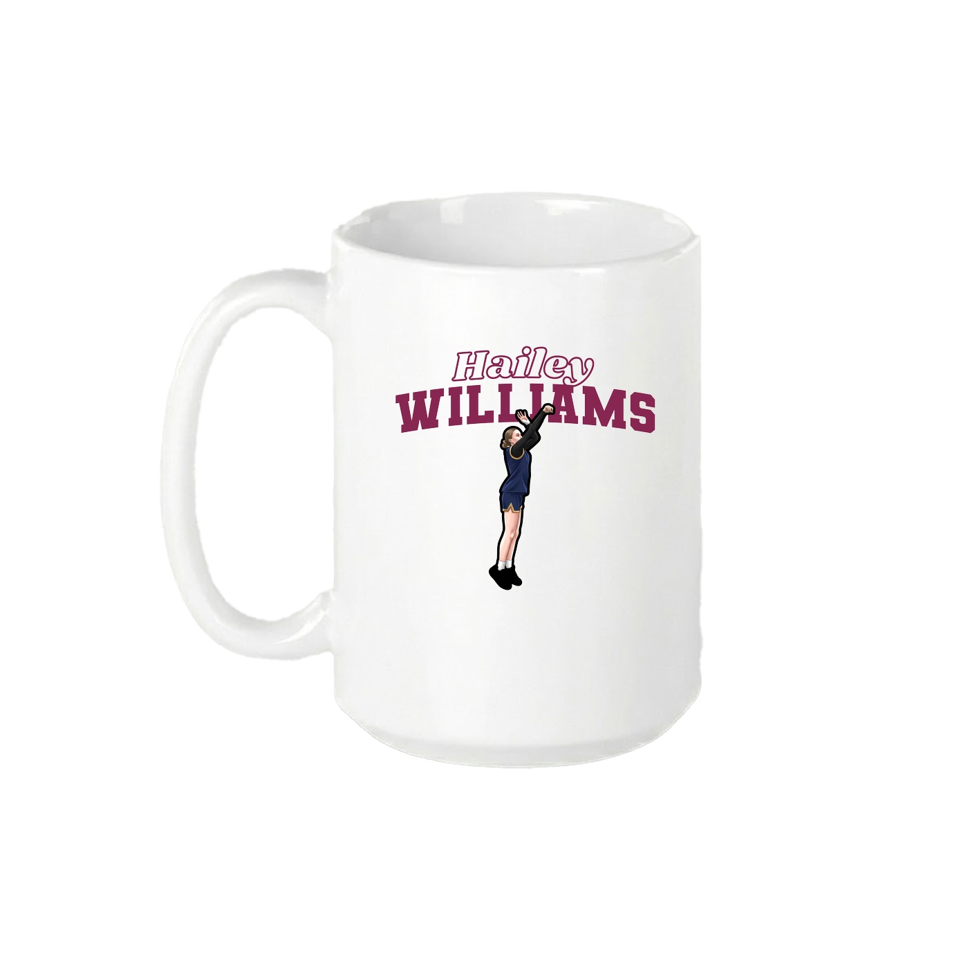 15oz Coffee Mug — Name Arch in White