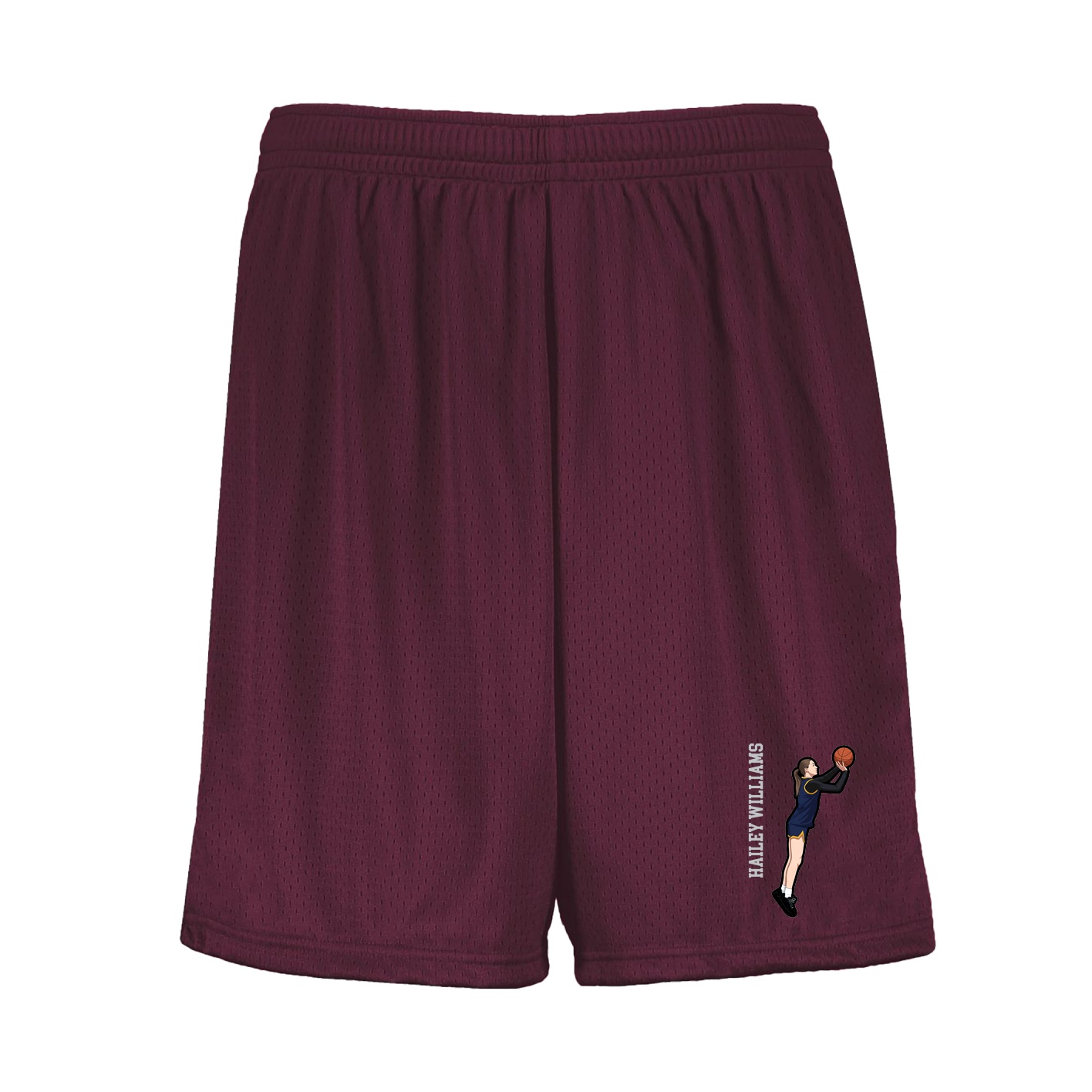 Shorts — Name Vertical in Maroon