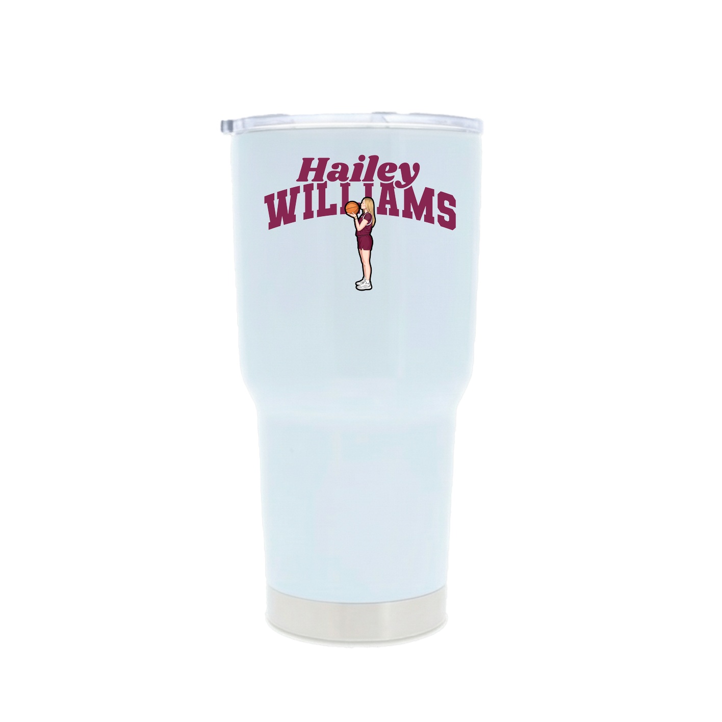 30oz Stainless Steel Tumbler — Signature Arch in White