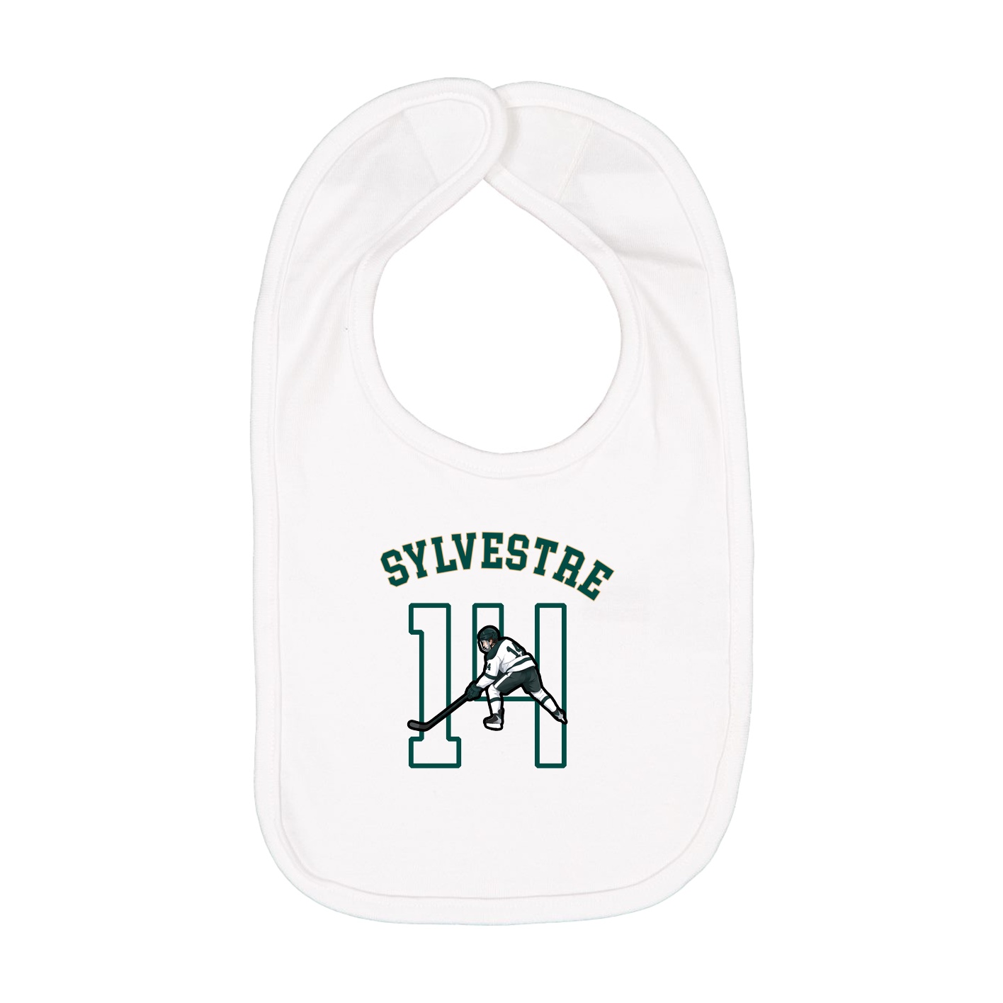 Infant Bib — Shirsey Arch in White