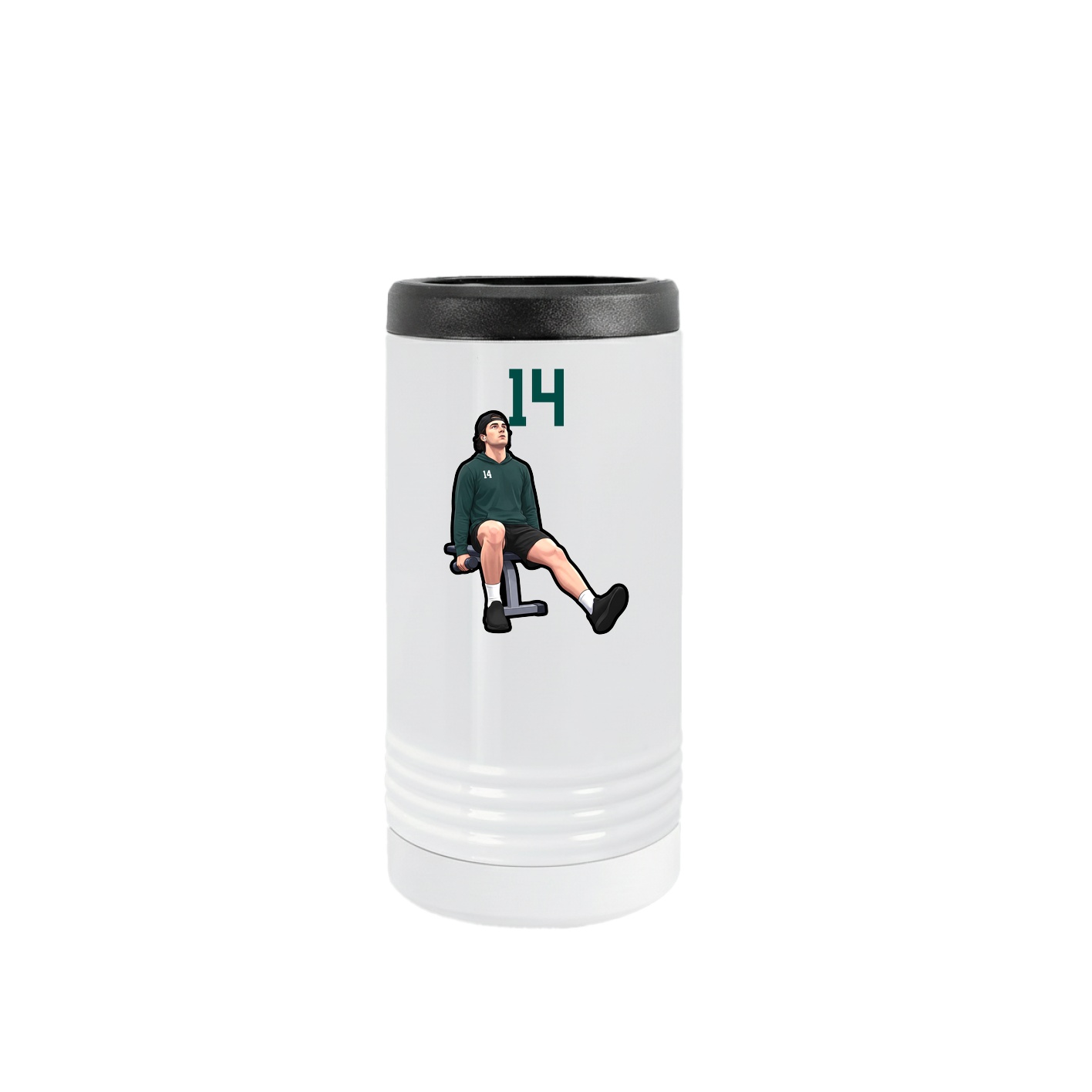 Slim Beverage Holder — Number Top in White
