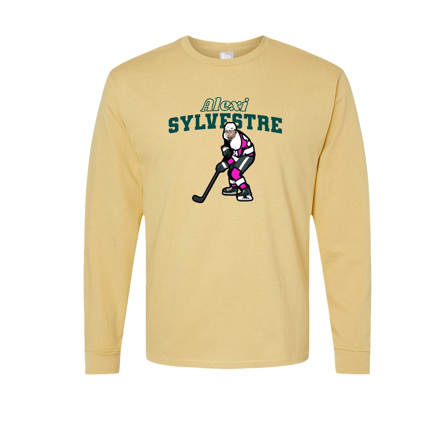 Long Sleeve Tee — Name Arch in Vegas Gold