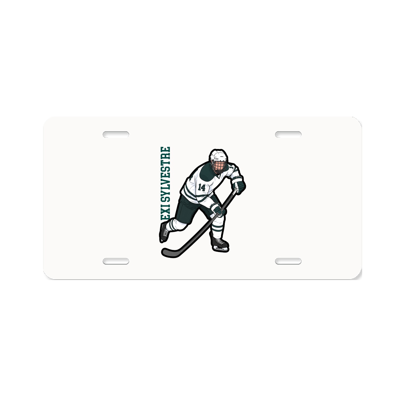 License Plate — Name Vertical in Classic