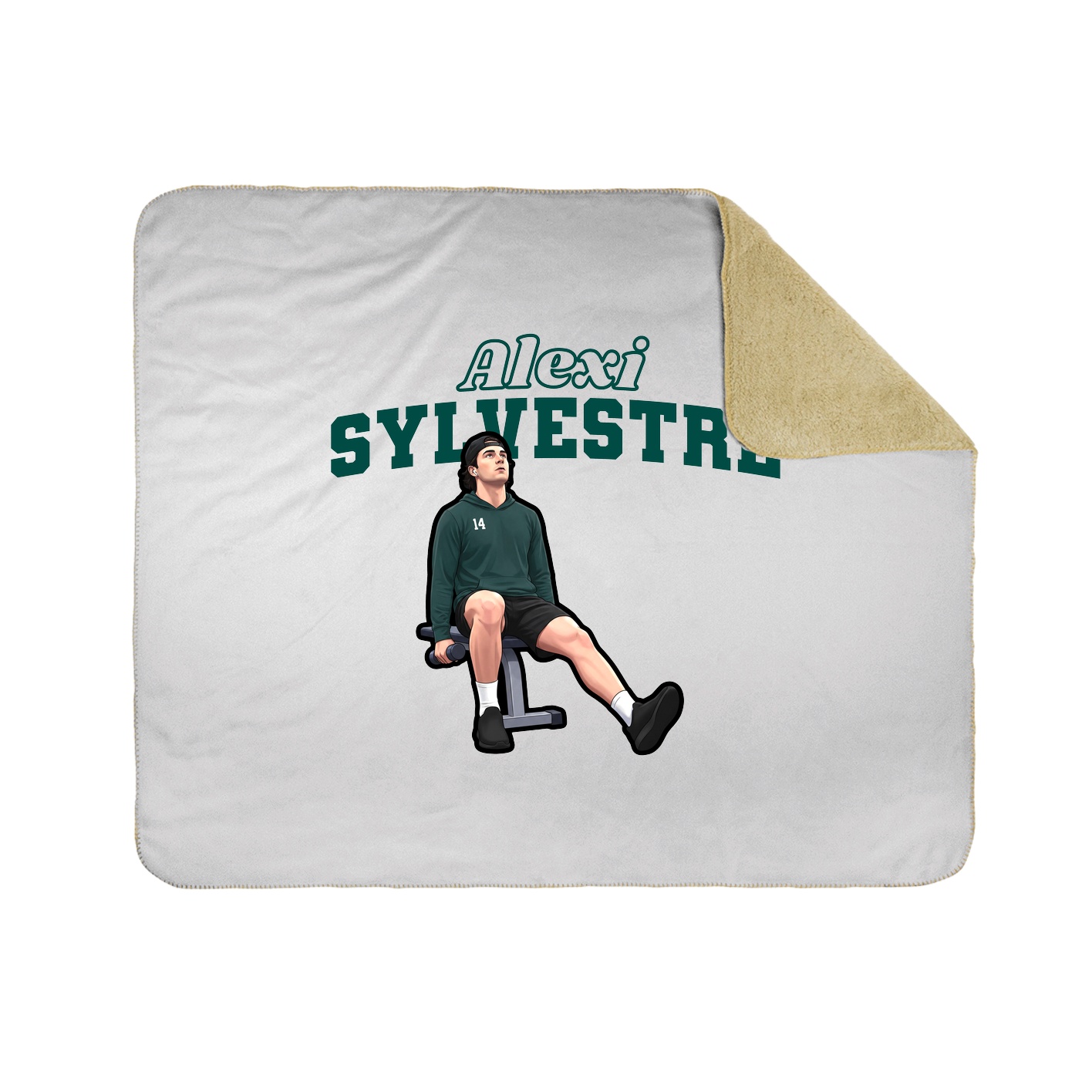 Throw Blanket — Name Arch in White