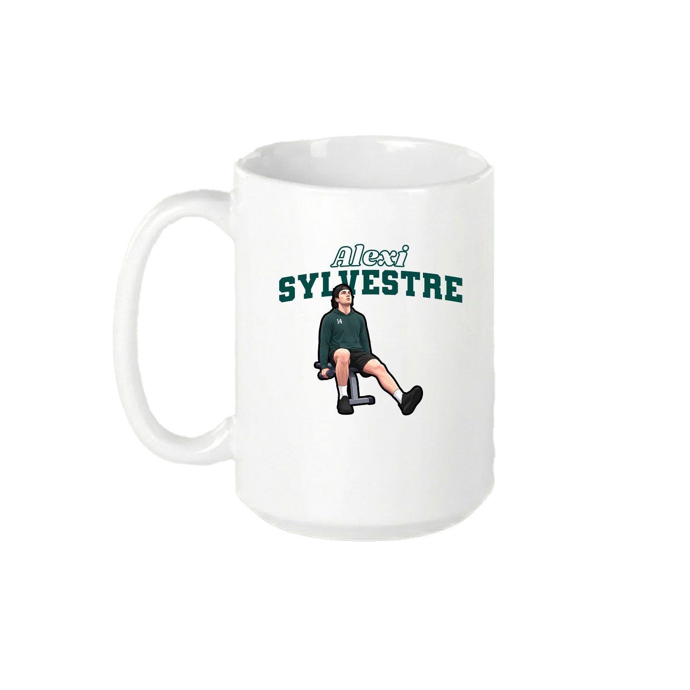 15oz Coffee Mug — Name Arch in White