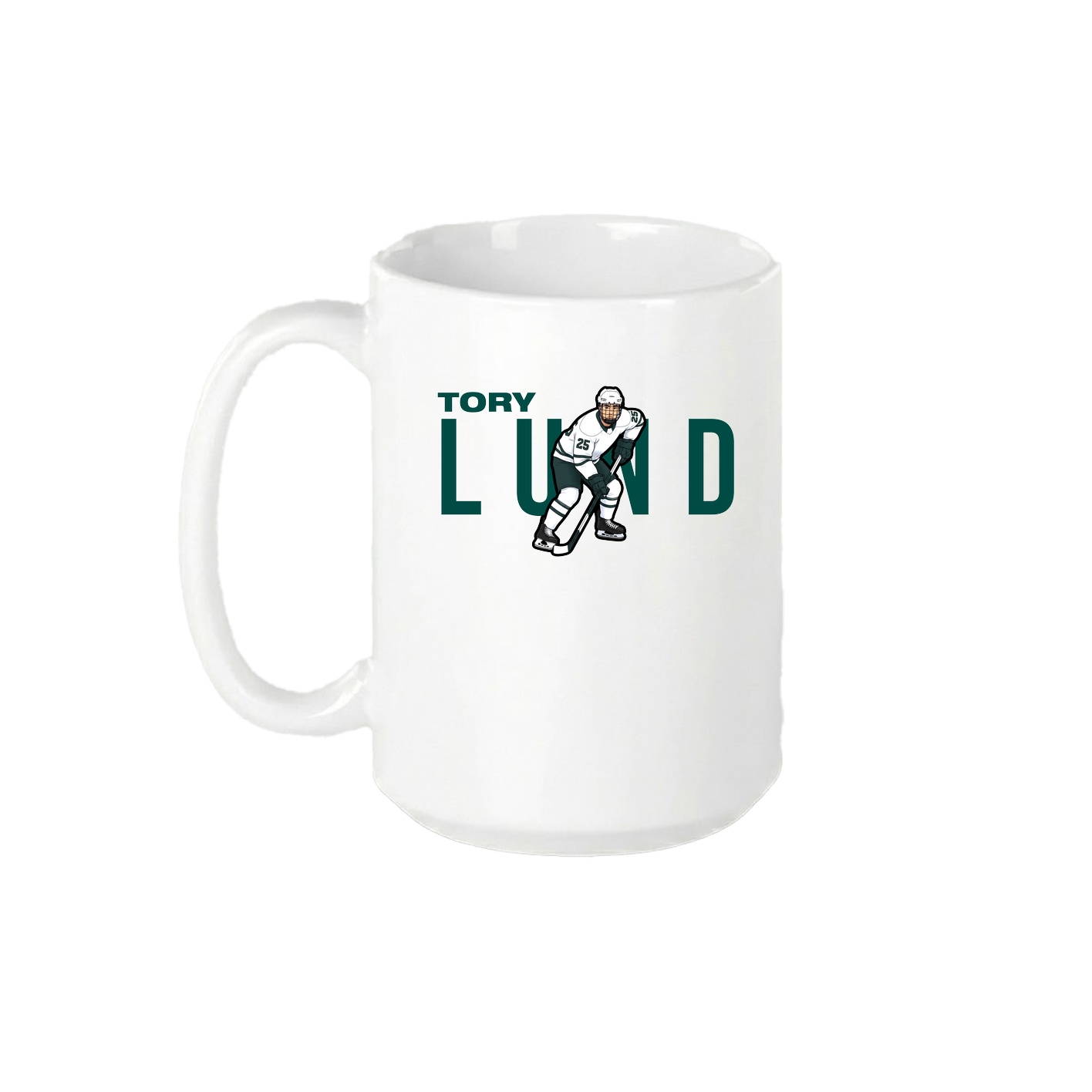 15oz Coffee Mug — Player Name in White