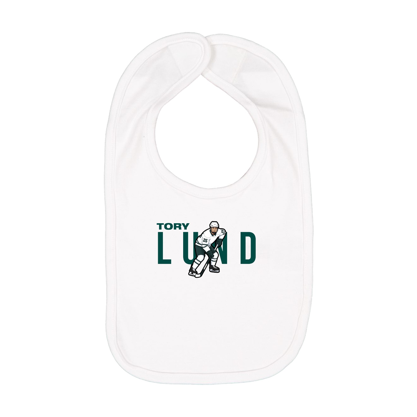 Infant Bib — Player Name in White