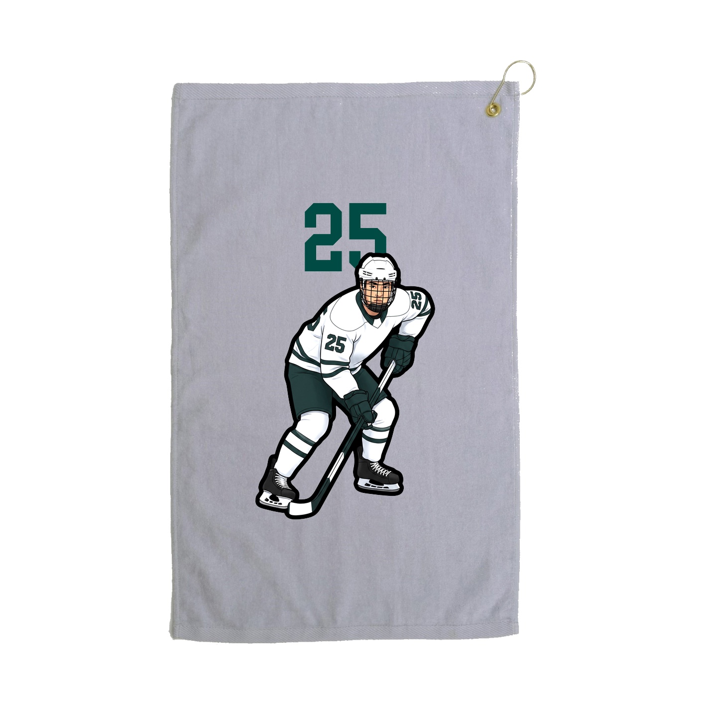 Golf Towel — Number Top in Grey