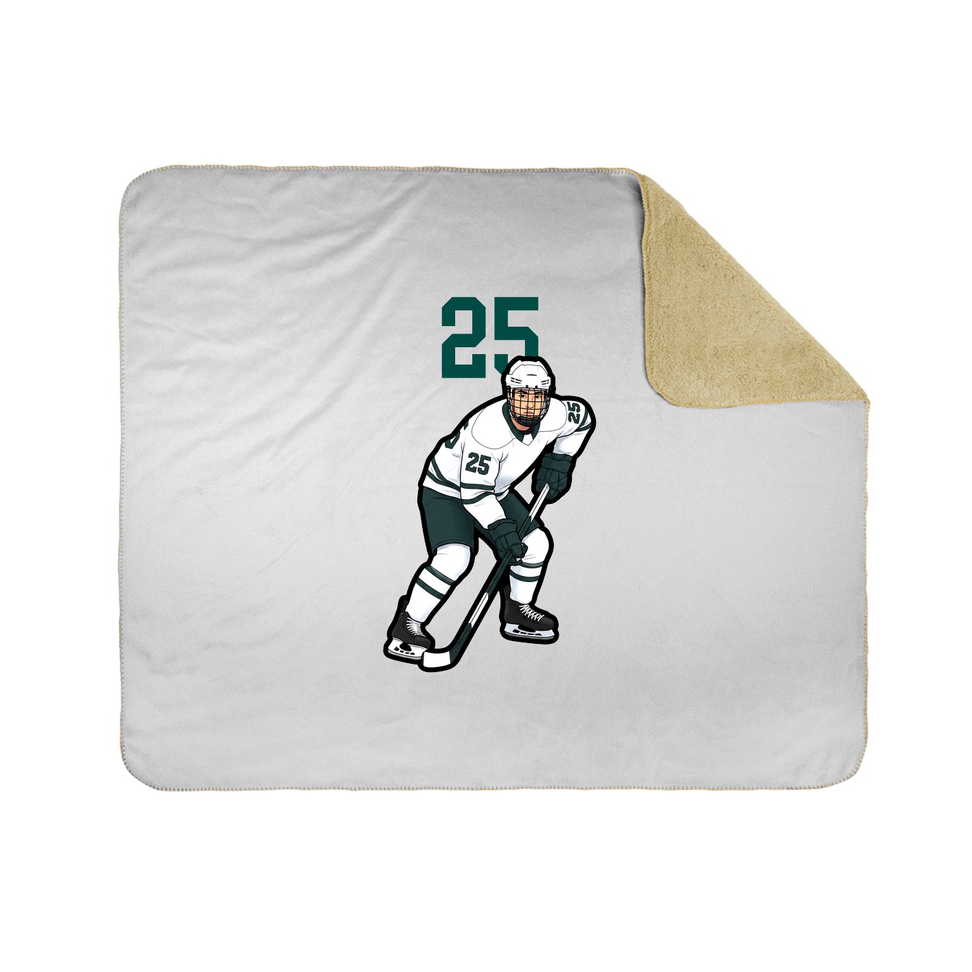 Throw Blanket — Number Top in White