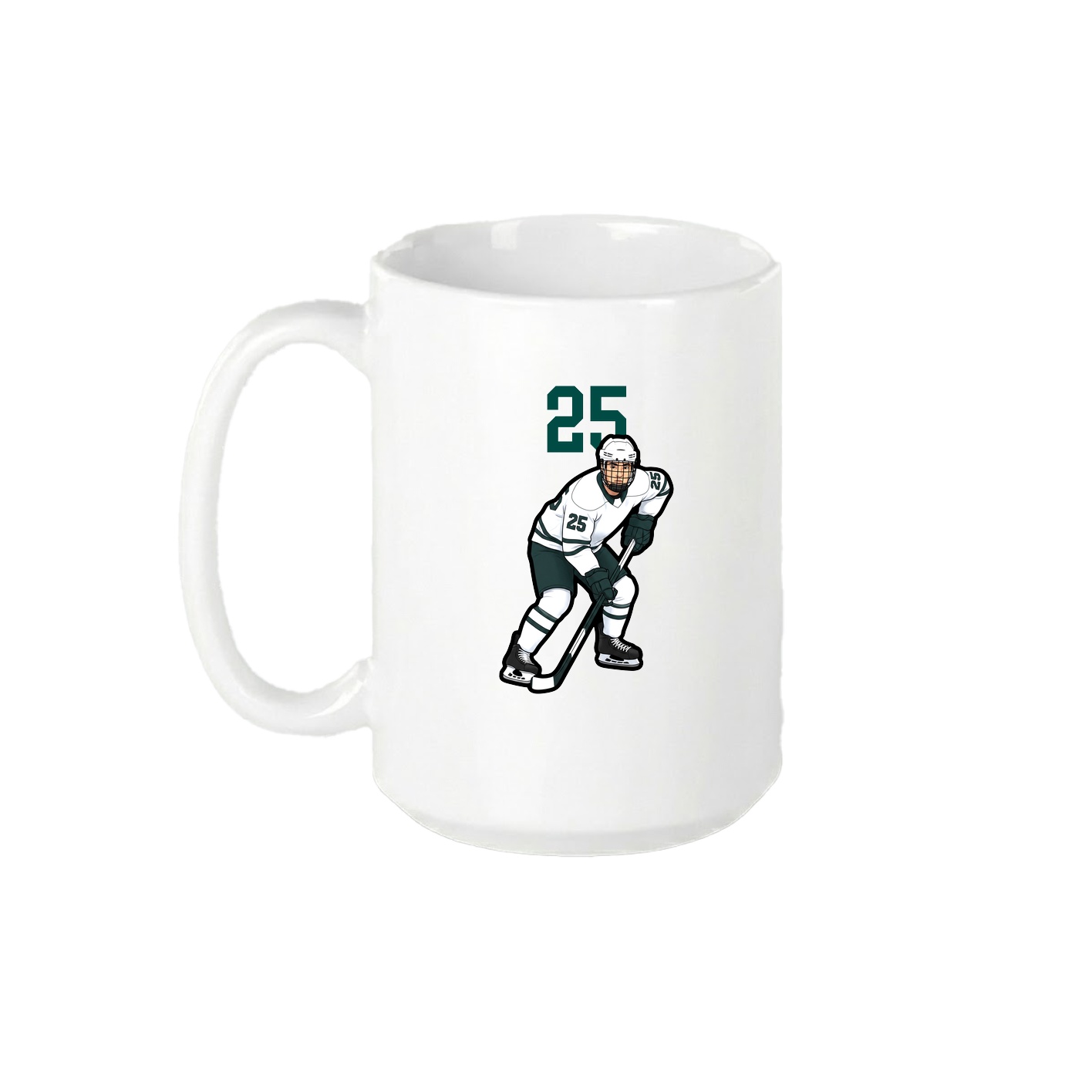 15oz Coffee Mug — Number Top in White