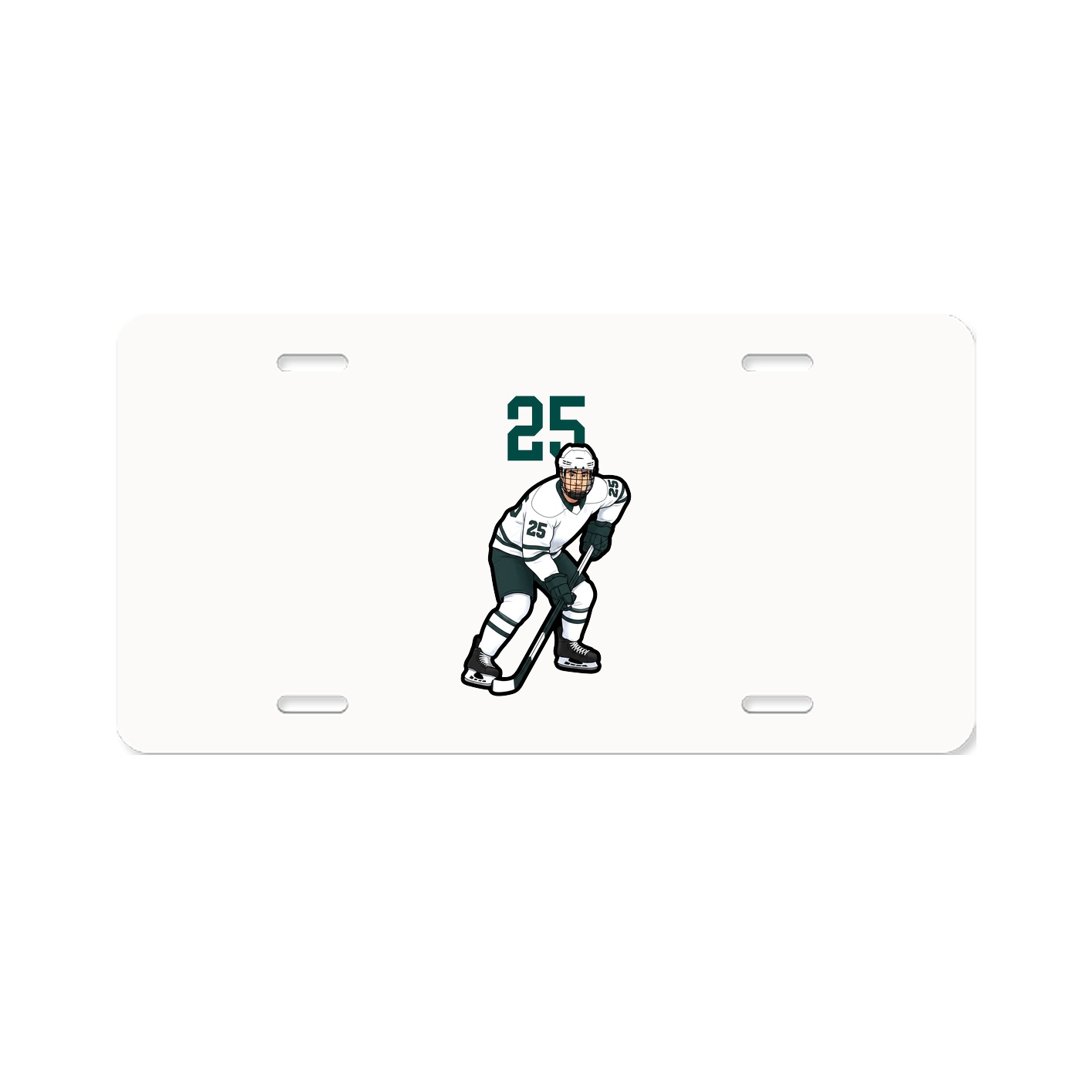 License Plate — Number Top in Classic