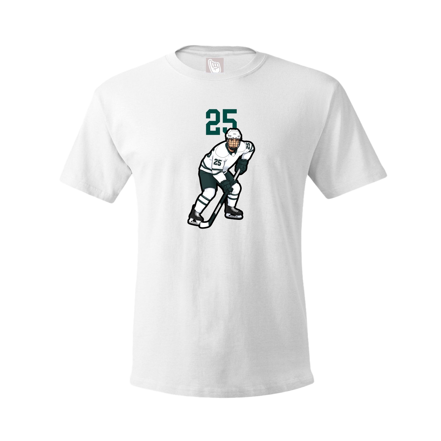 Youth Tee — Number Top in White