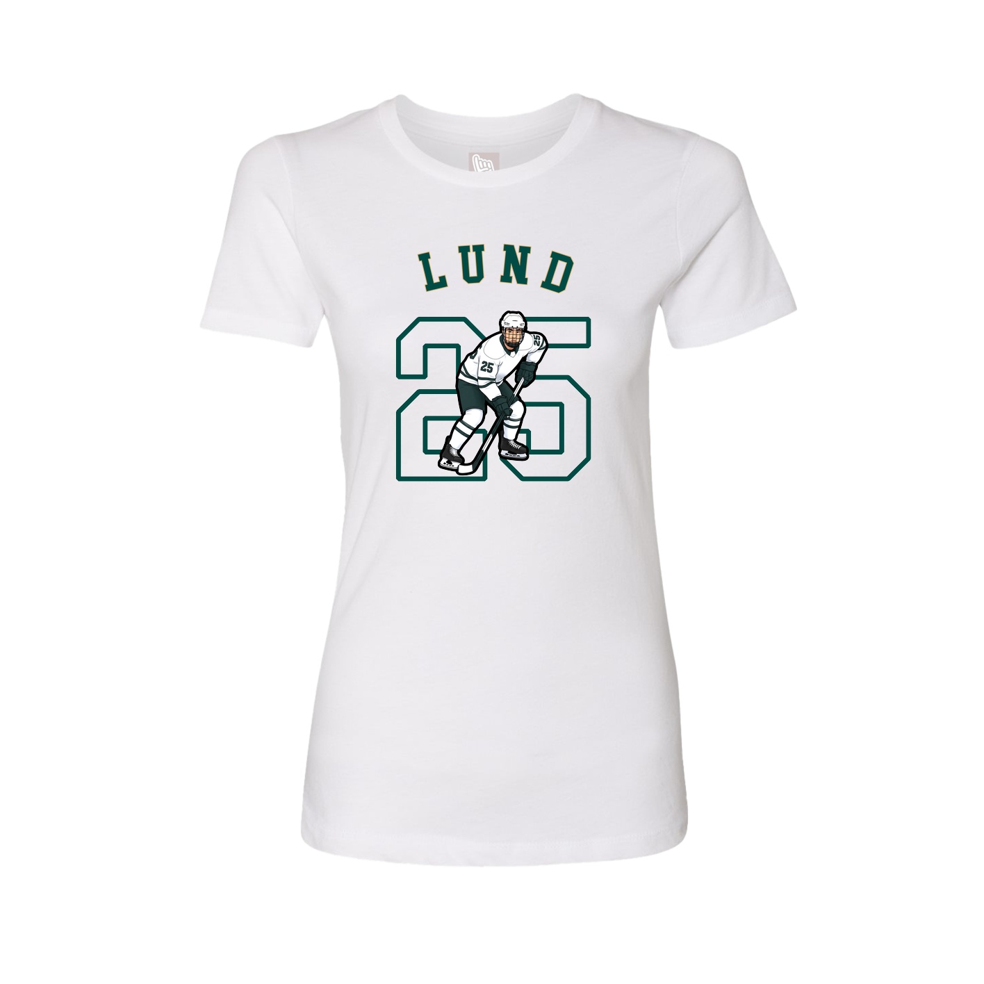 Fitted Women's Tee — Shirsey Arch in White