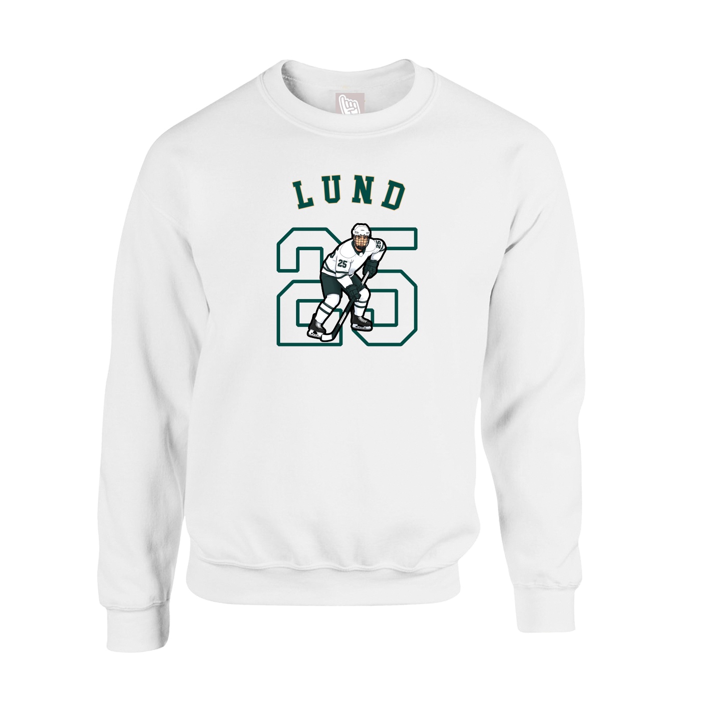 Fleece Crew — Shirsey Arch in White