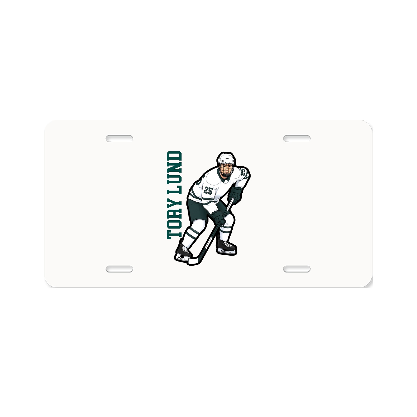 License Plate — Name Vertical in Classic