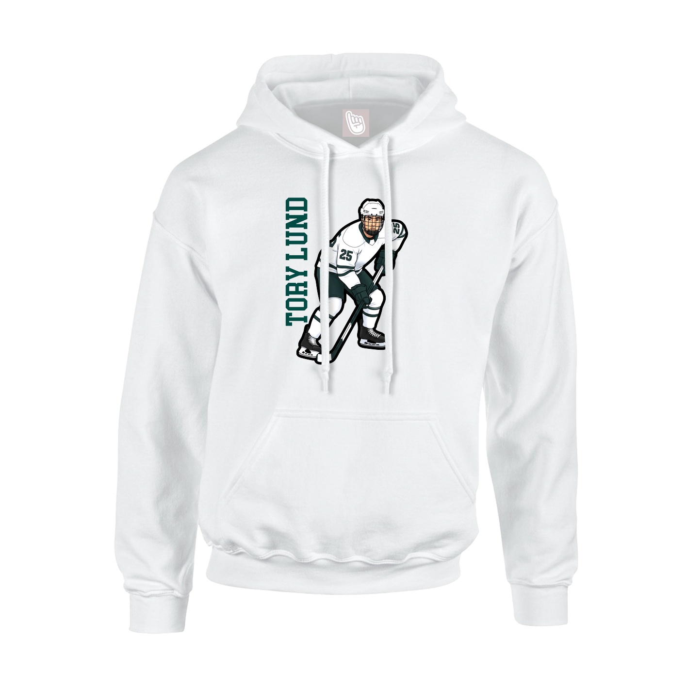 Hoodie — Name Vertical in White