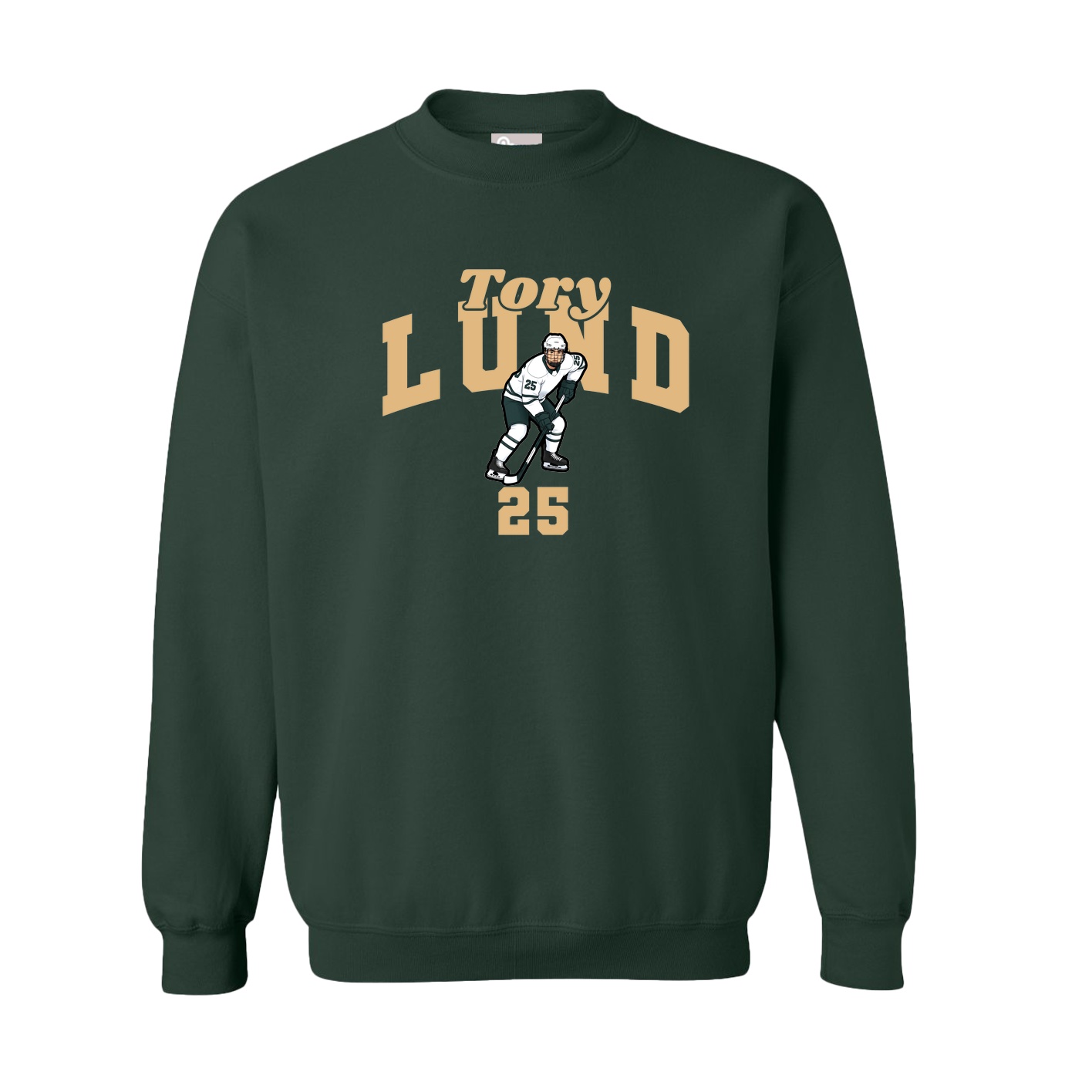 Fleece Crew — Signature Arch in Green